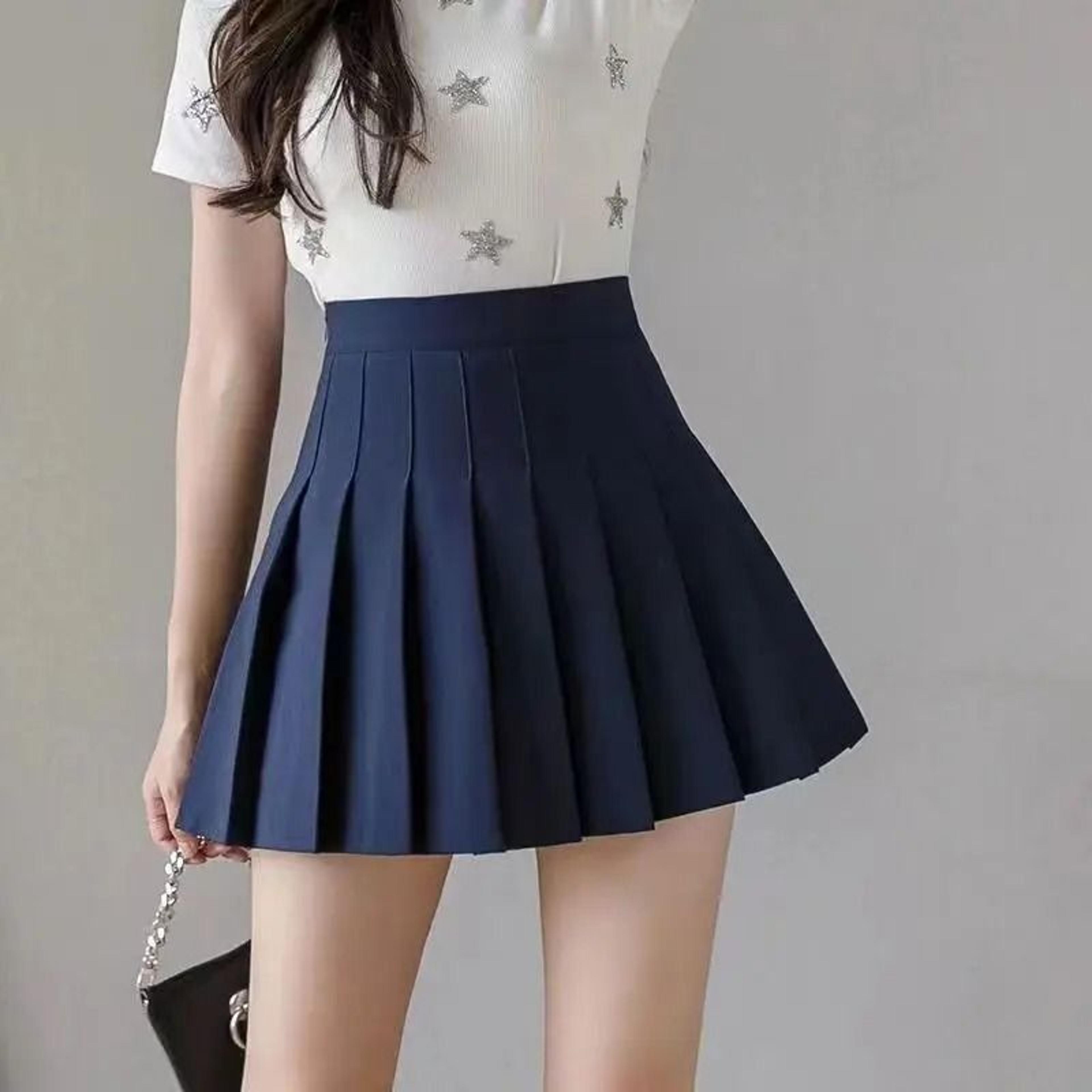 Womens High Waist Pleated Mini Skirt  Premium Korean Tennis Student Skirt  Sexy Summer Vintage Danc 4