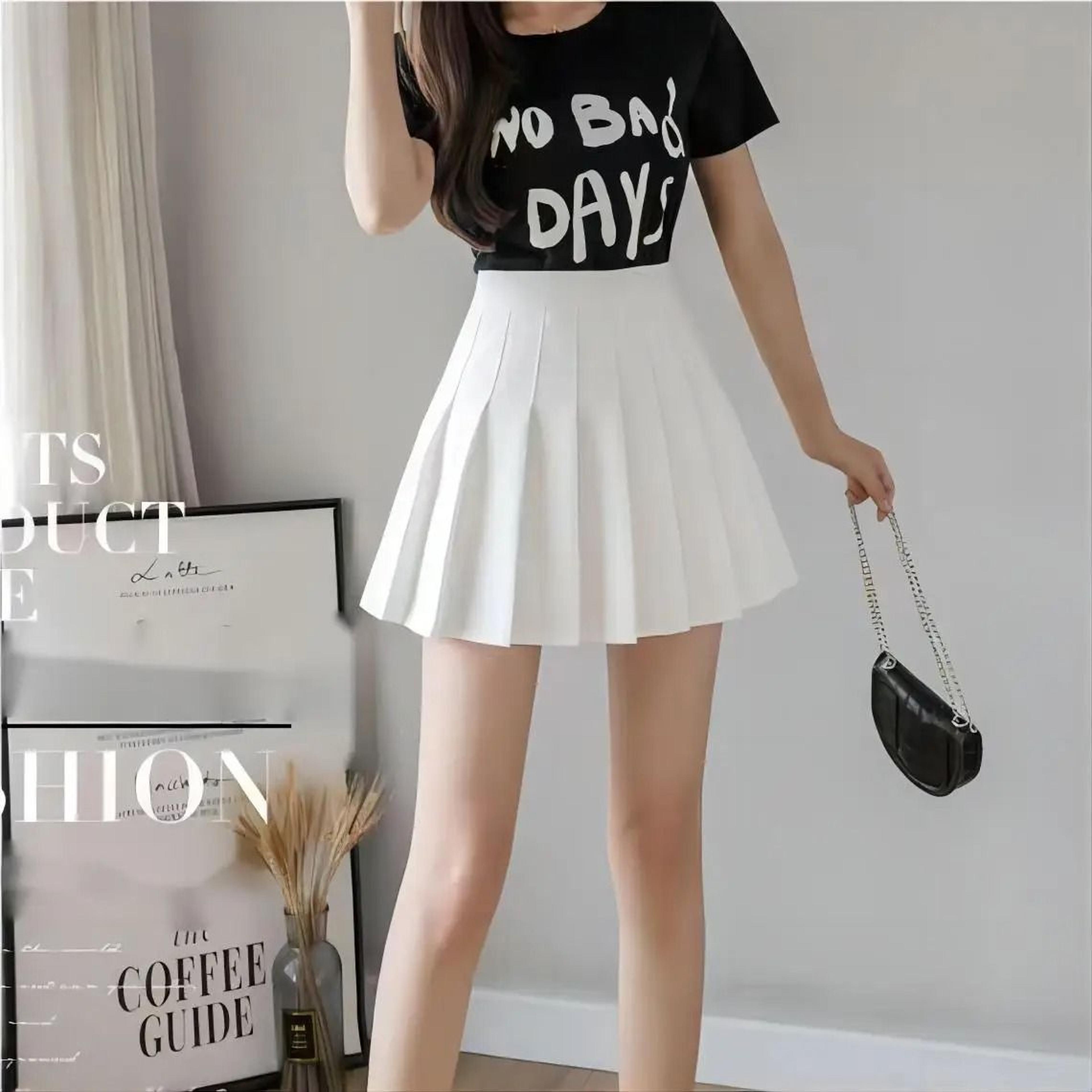 Womens High Waist Pleated Mini Skirt  Premium Korean Tennis Student Skirt  Sexy Summer Vintage Danc 7