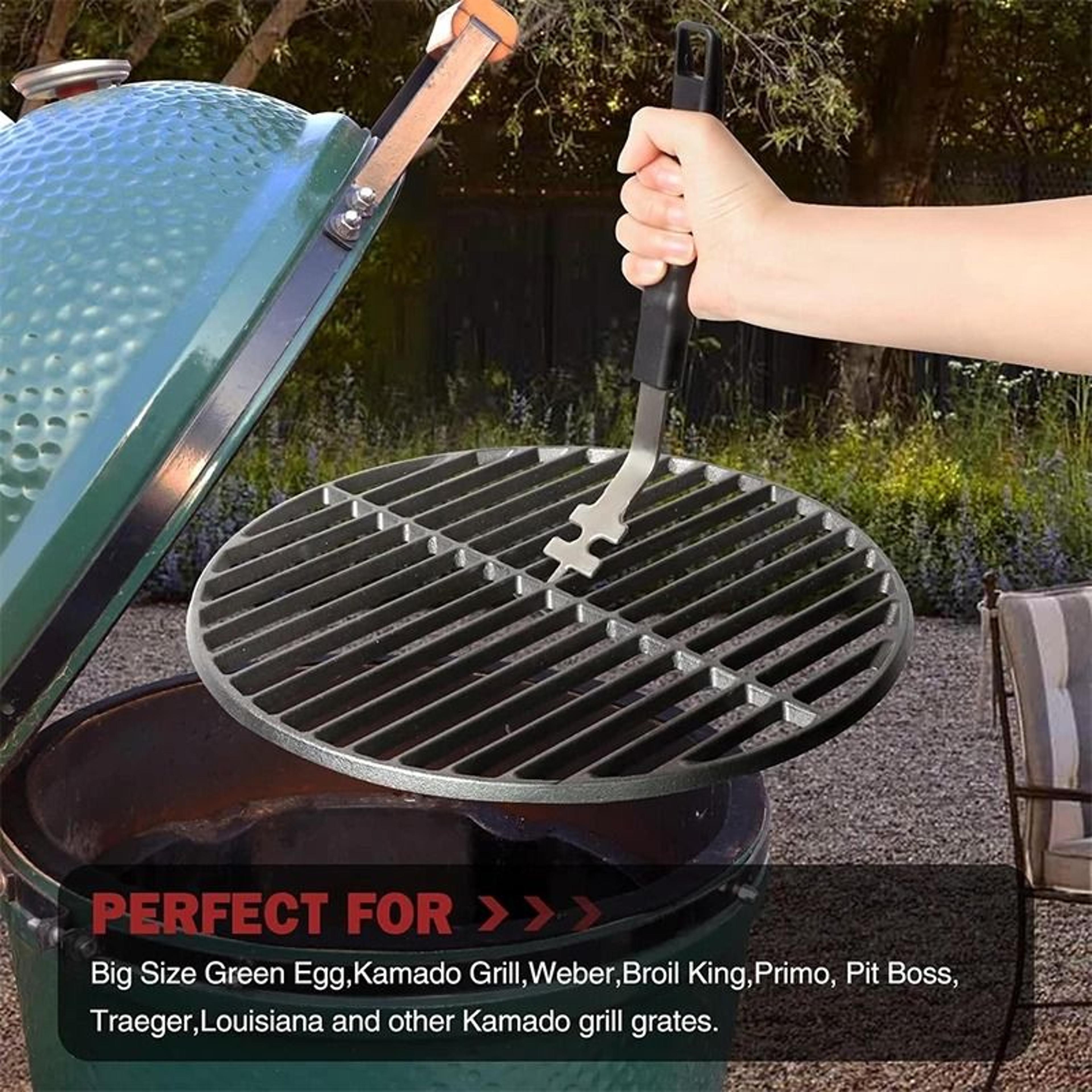 Universal Grill Grate Lifter Tool  Premium Cast Iron Grid Gripper  BBQ Handle Clip Infrastructure 4