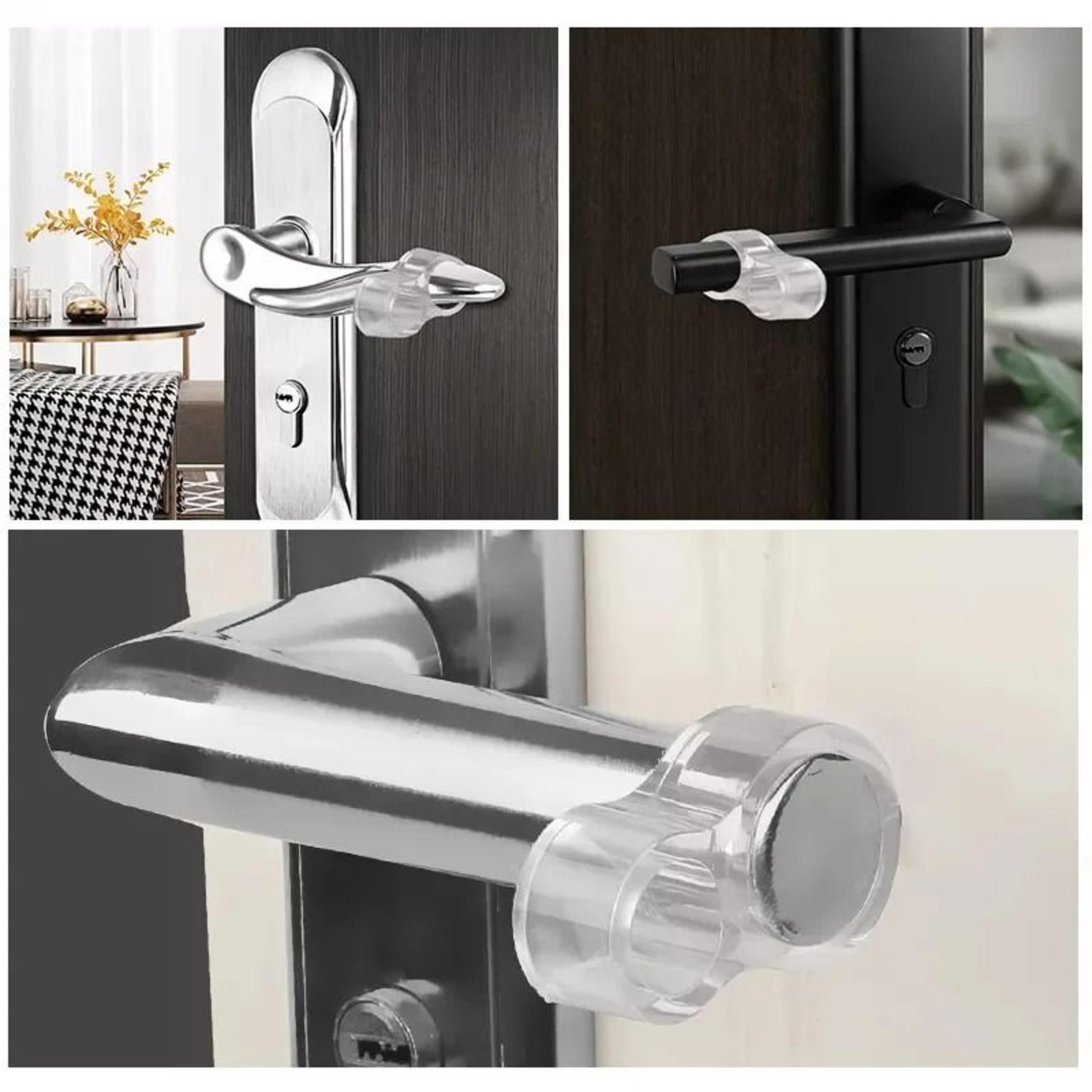 Transparent Silicone Door Handle Buffer  Premium Wall Protection Stopper  Furniture Protector Pad S 2