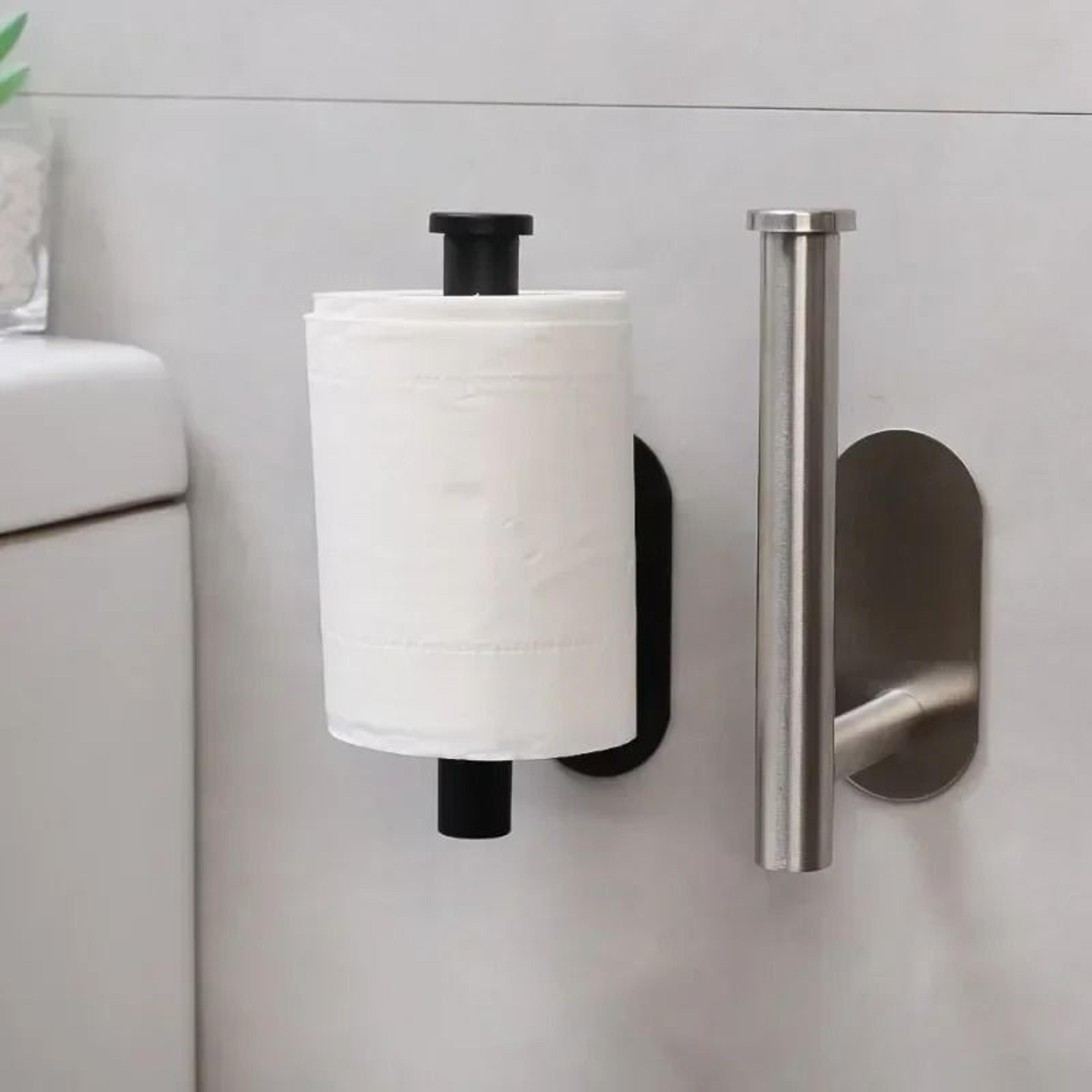 SelfAdhesive Stainless Steel Toilet Paper Holder  Premium NoDrill Wall Mount Tissue Dispenser 2