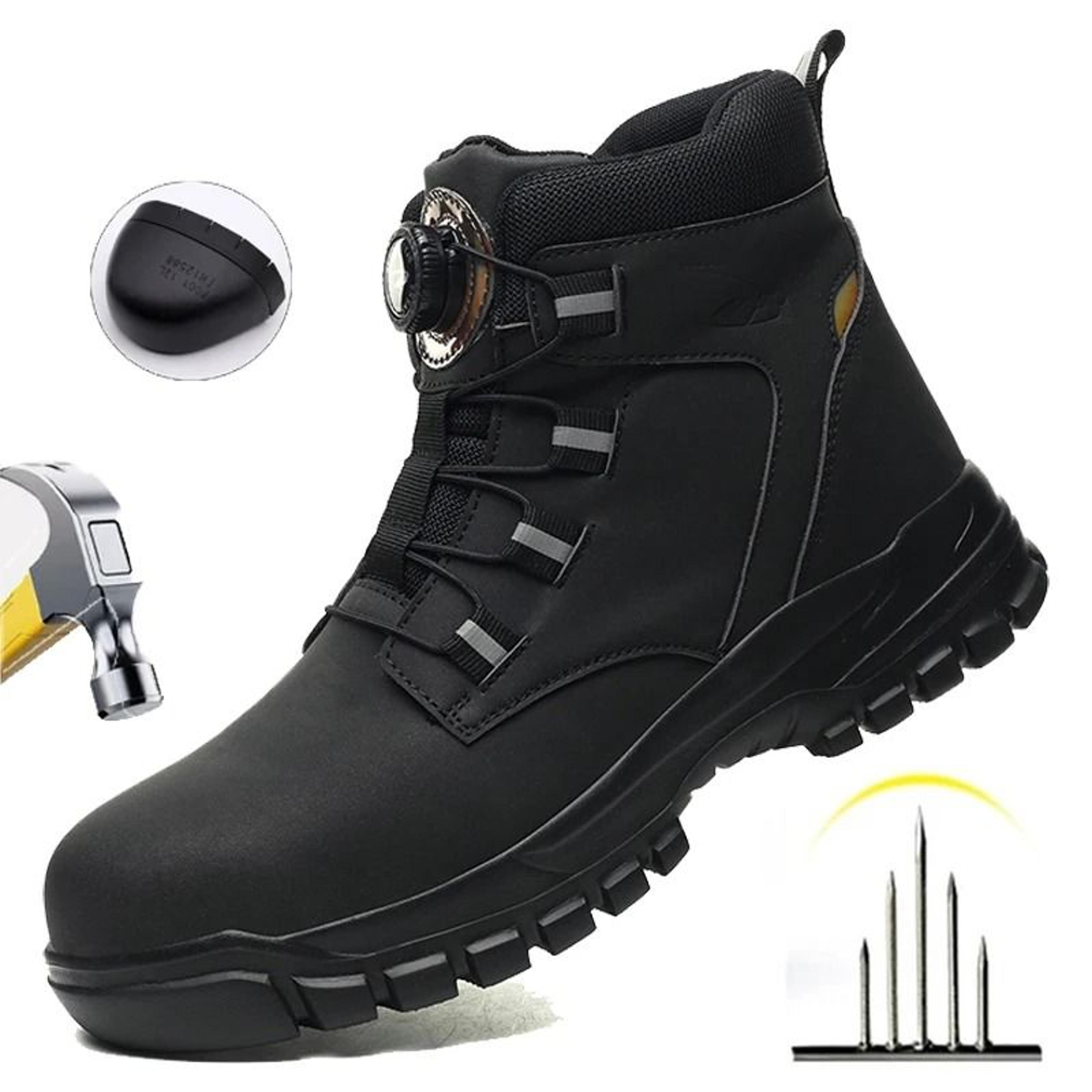 waterproof safety boots men indestructible steel toe work boots anti-smash