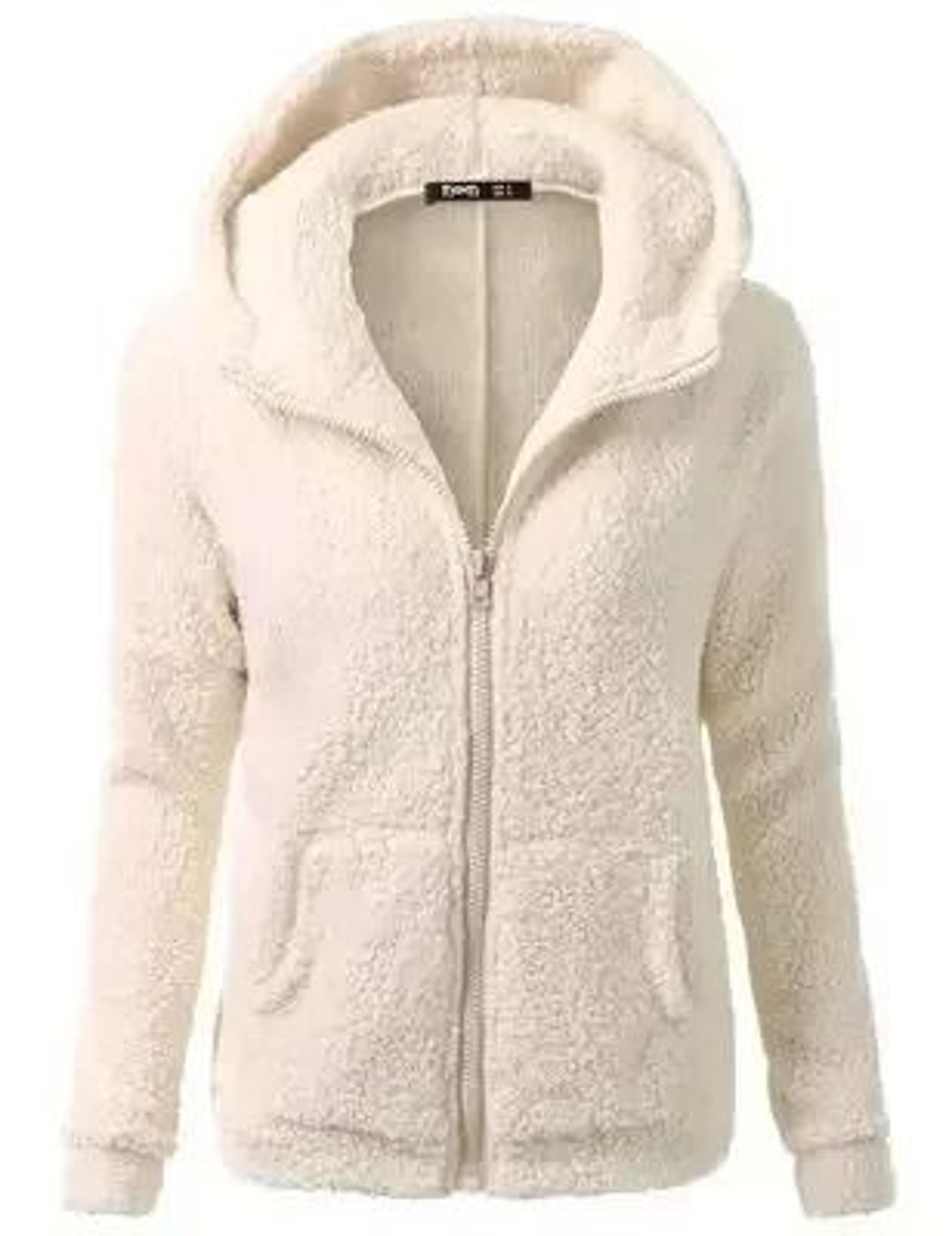 Autumn Winter Warm Hoodie Zipper Coat Solid Soft Fleece Womens Jacket 7