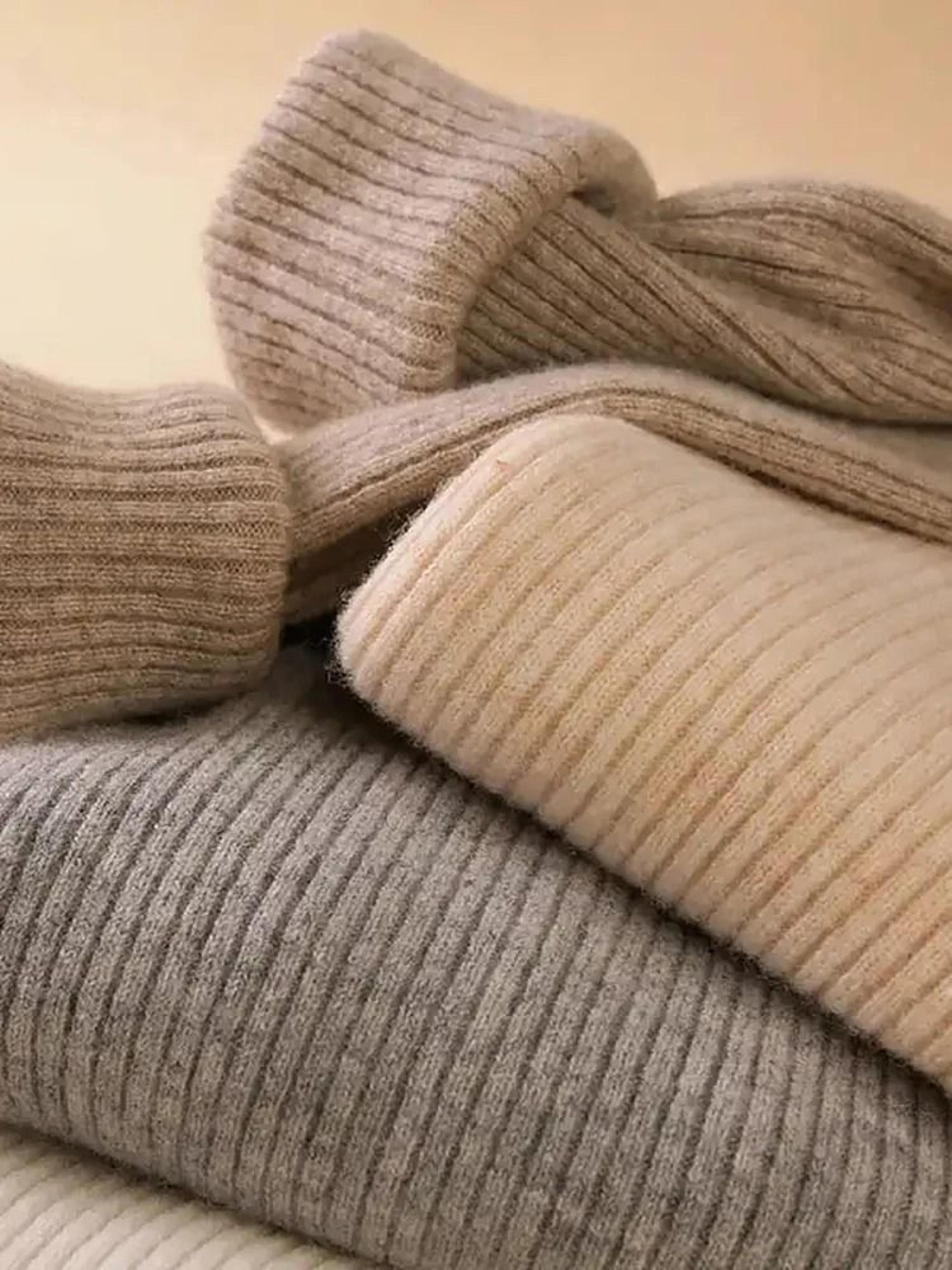 Womens Fall Turtleneck Sweater Knitted Soft Pullover Cashmere Jumper 5