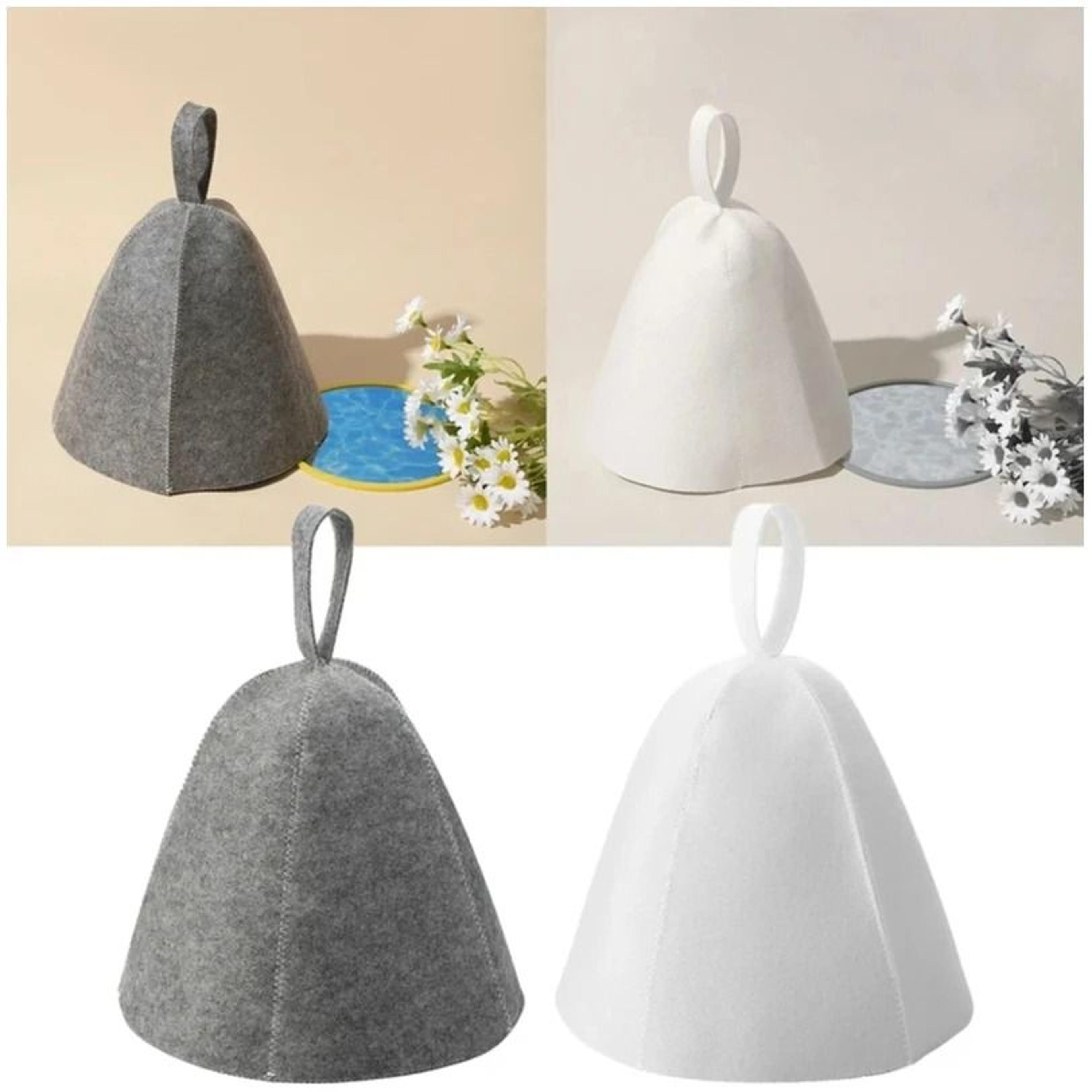 AntiHeat Thicken Wool Felt Sauna Hat Bathroom Shower Cap  Hair Turban 5
