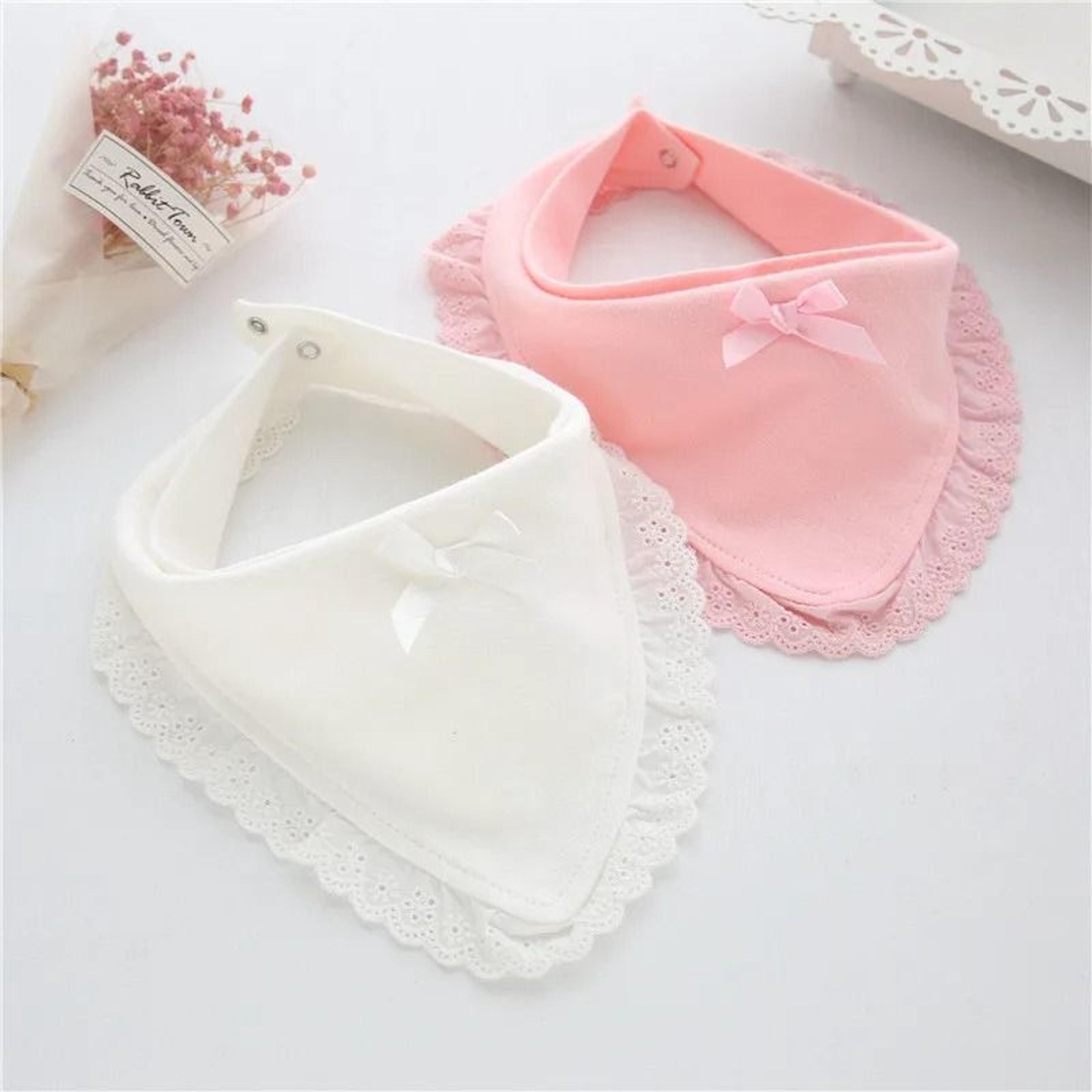 Lawadka Princess Lace Bow 100 Cotton Baby Bibs  Saliva Towels 3
