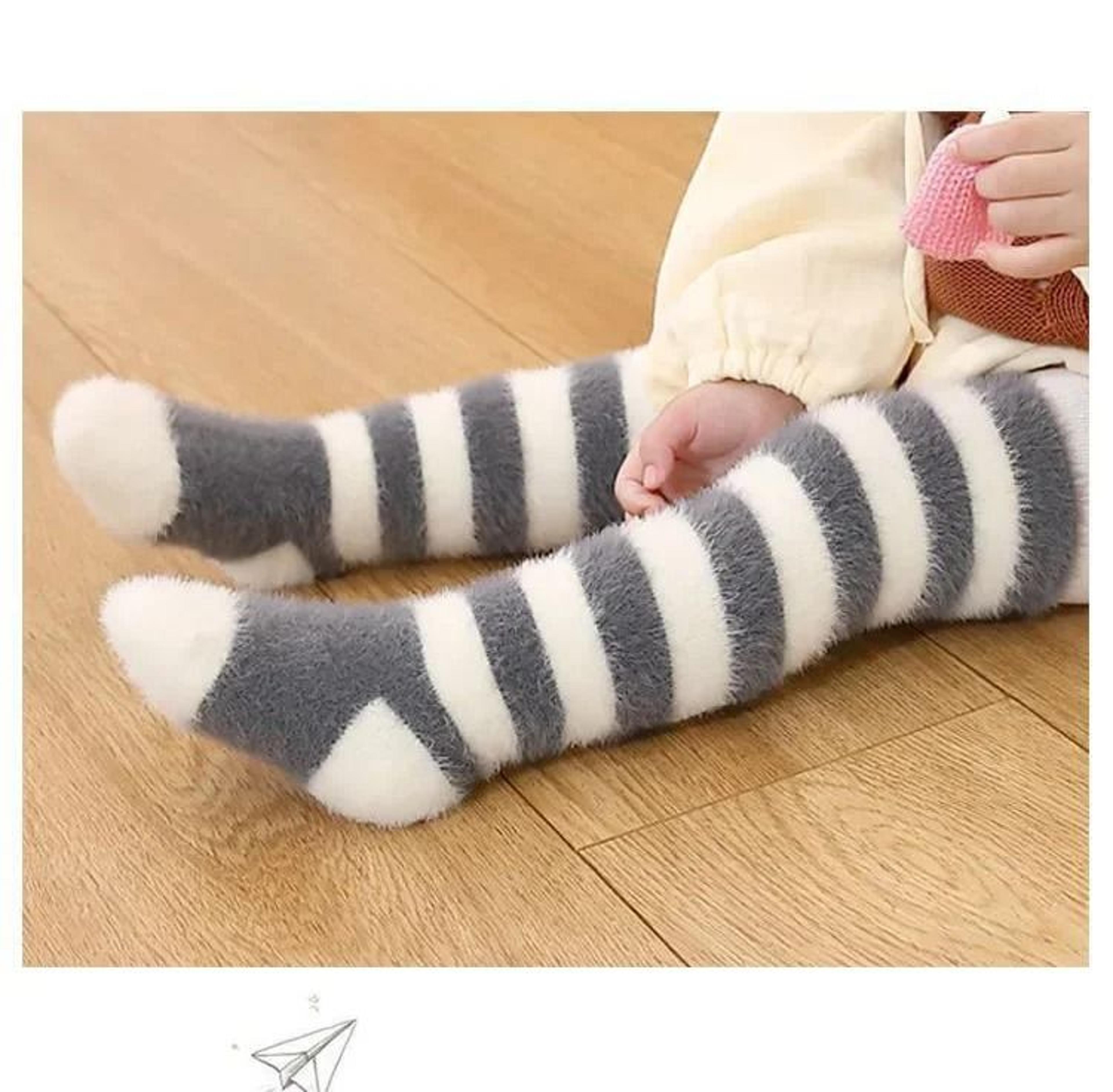 Winter Thick Warm Plush Baby Stockings Super Soft Knee High Socks 5