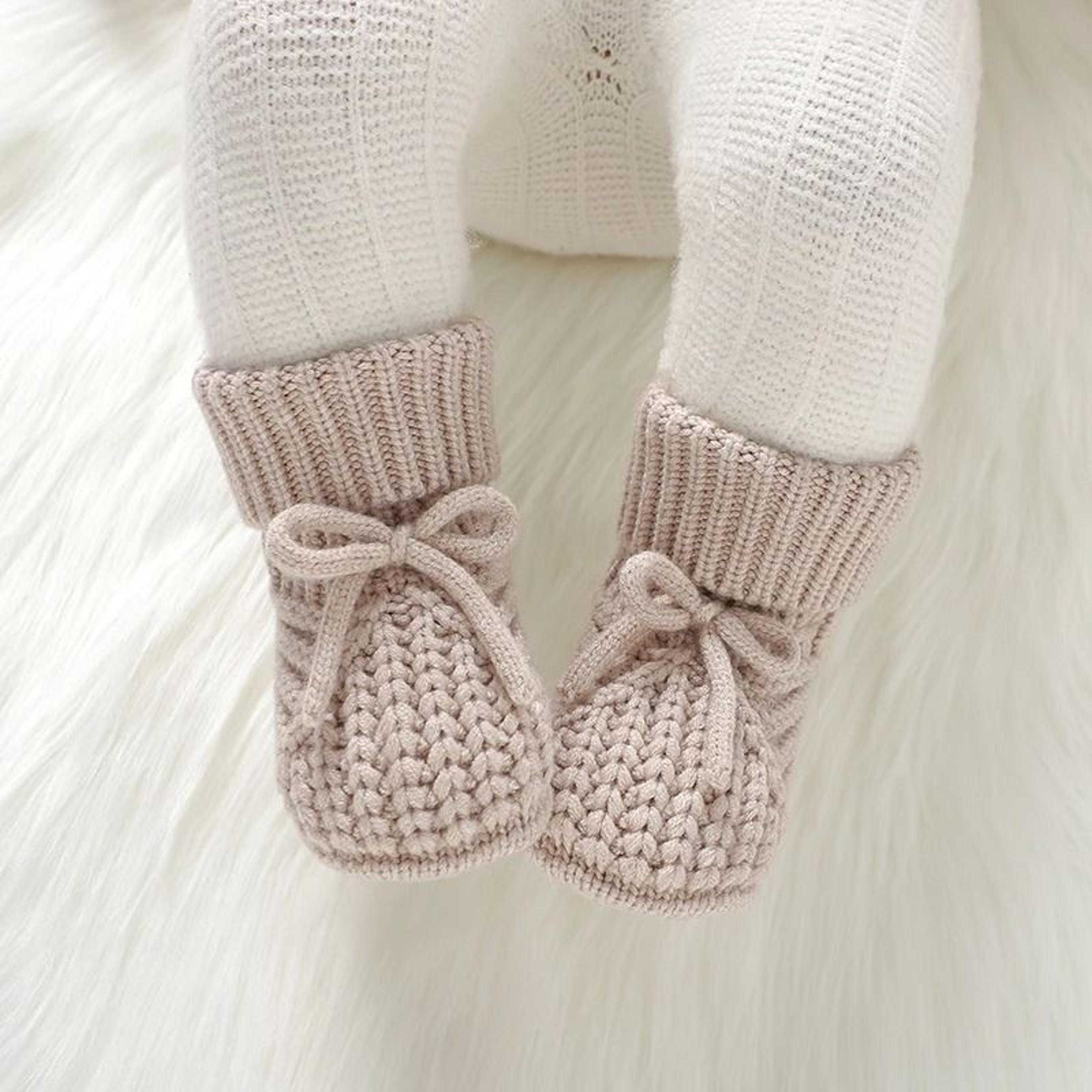 Knitted SoftSoled AntiSlip Baby Booties  First Walker Crib Shoes 5