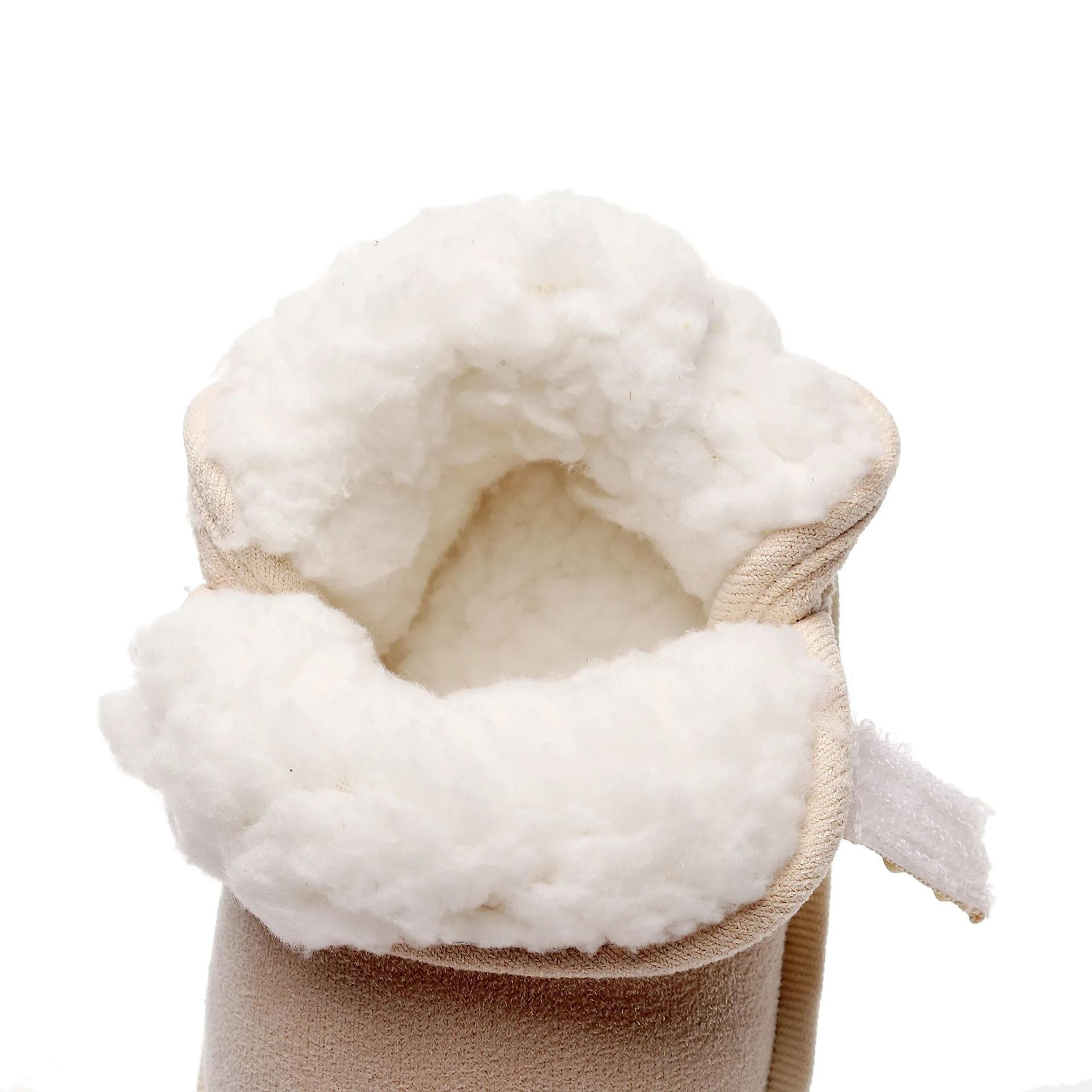 Newborn Baby Snow Boots Warm Plus Fleece Nonslip Thickened Winter Shoes 3