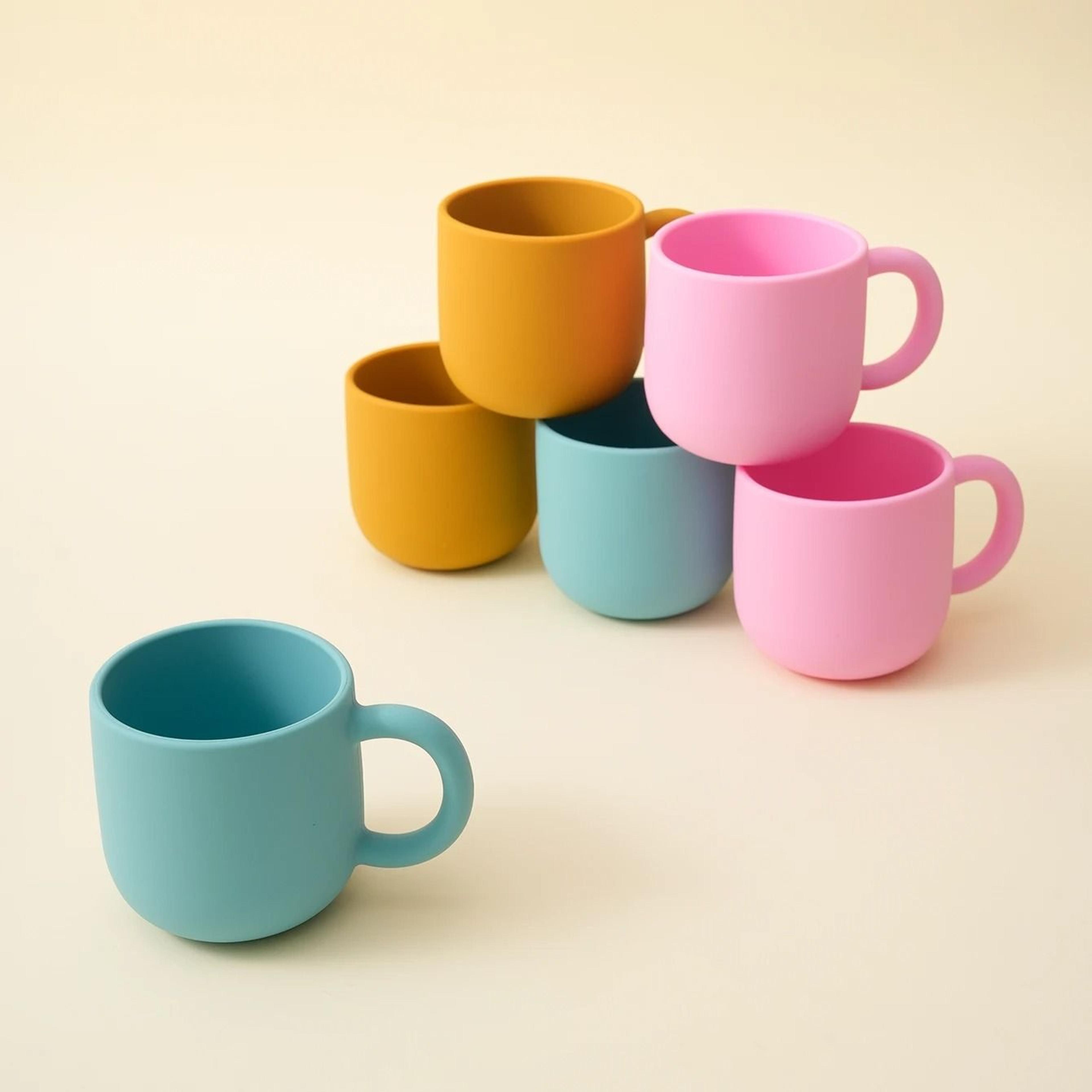 Silicone Baby Training Cup  Single Handle Portable Tableware For Toddlers 1