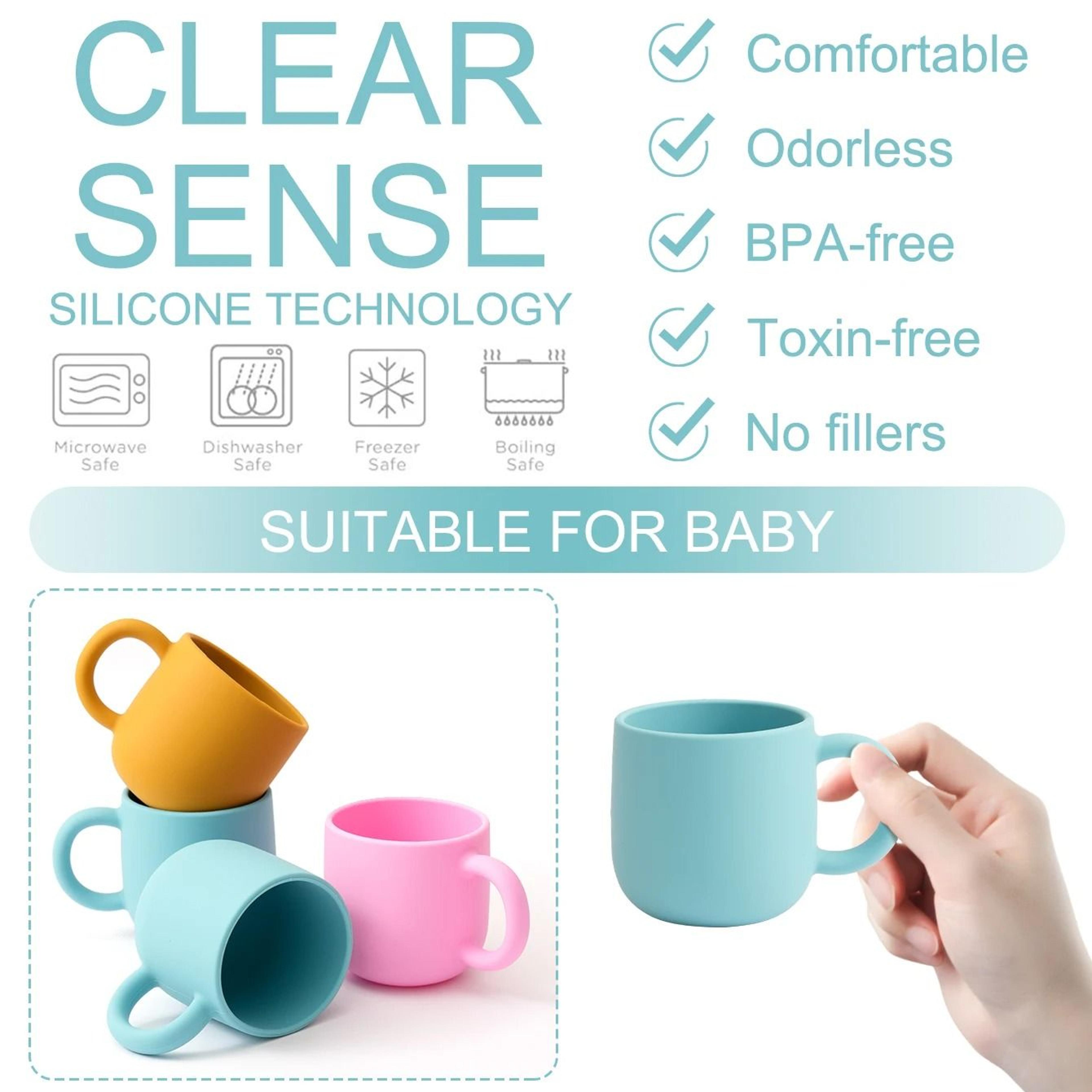 Silicone Baby Training Cup  Single Handle Portable Tableware For Toddlers 2