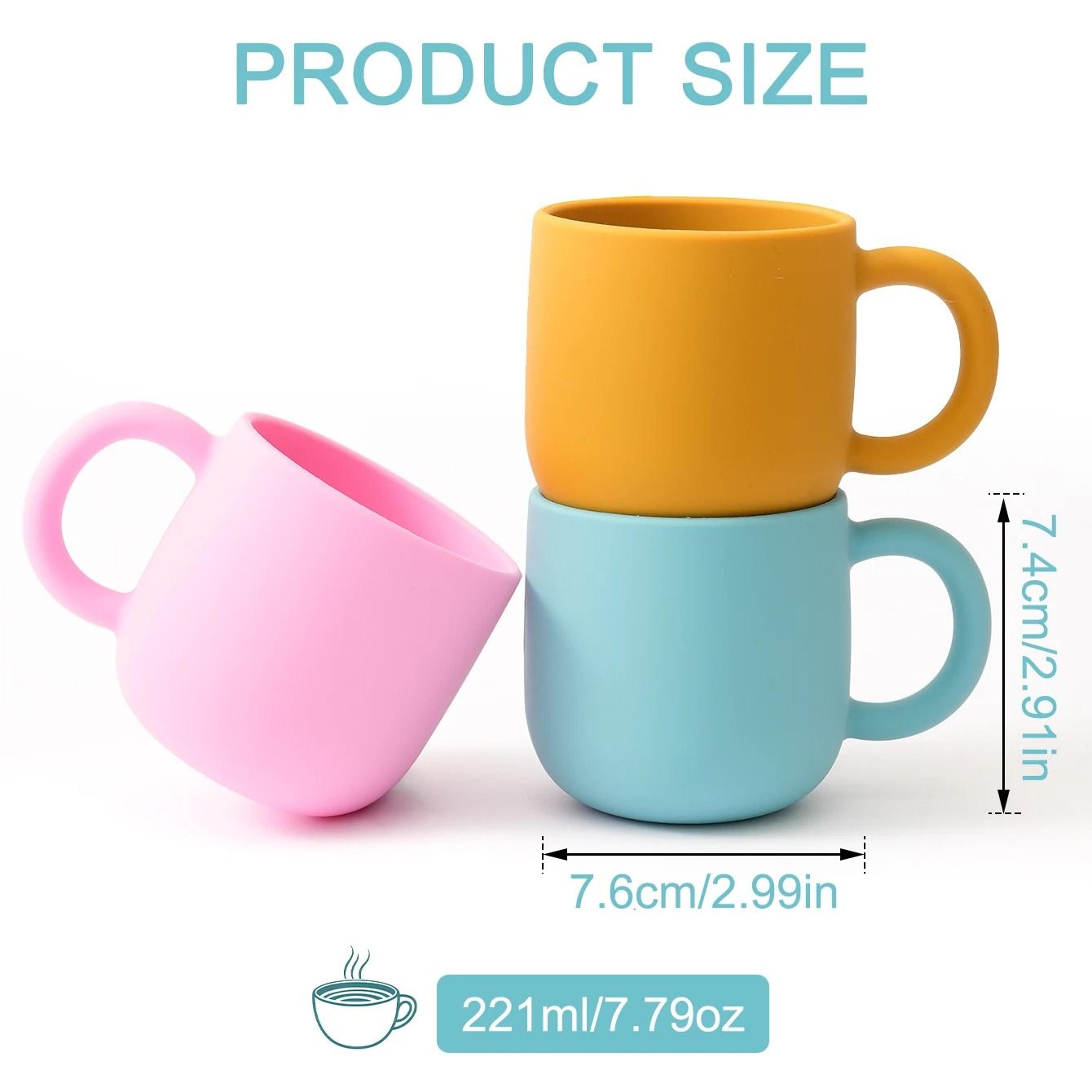 Silicone Baby Training Cup  Single Handle Portable Tableware For Toddlers 3