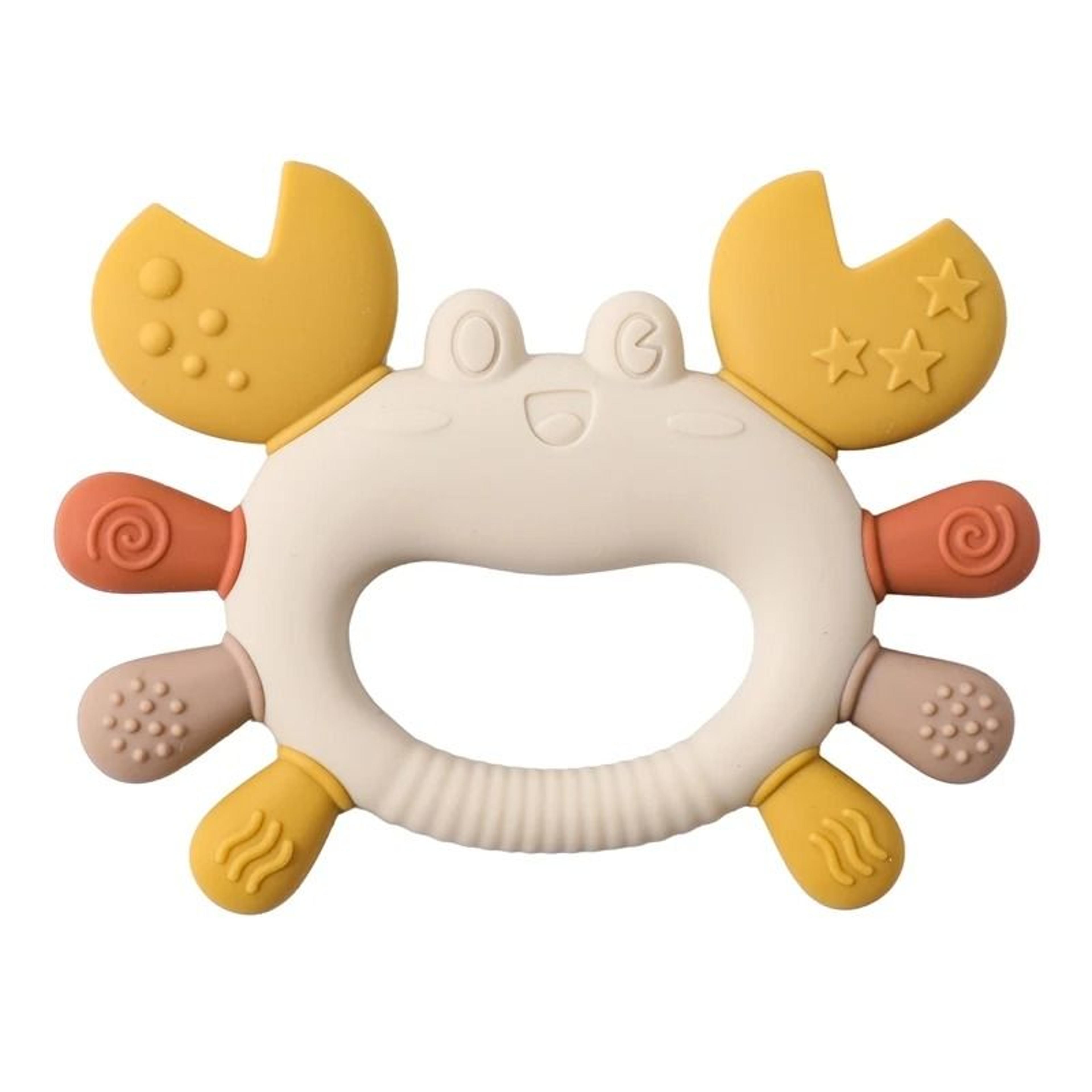 Silicone Crab Baby Teether With Natural Wooden Ring  BPAFree Molar Toy 11