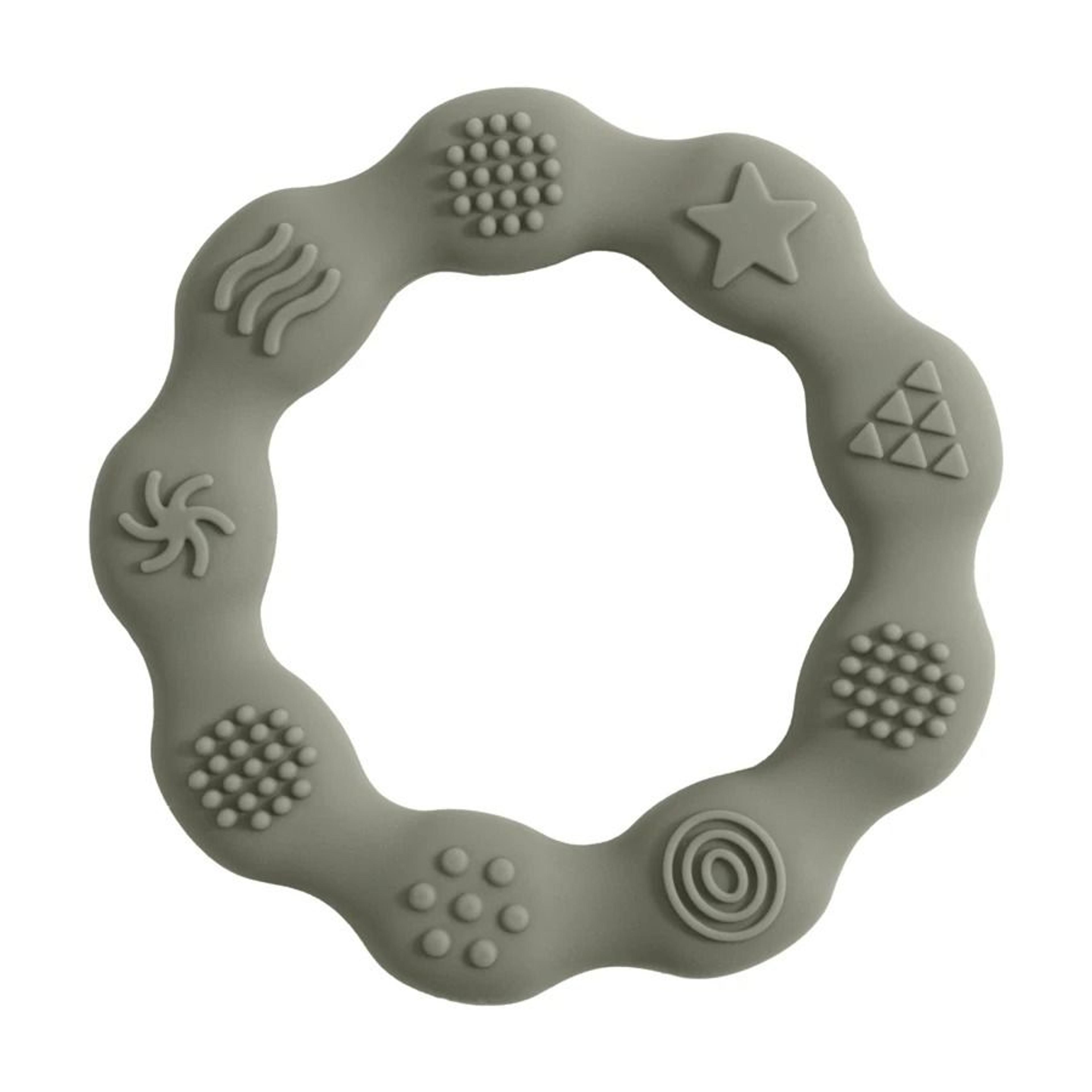 MultiTextured Silicone Teether Ring  Sensory Tactile Cognition  Molar Toy 13