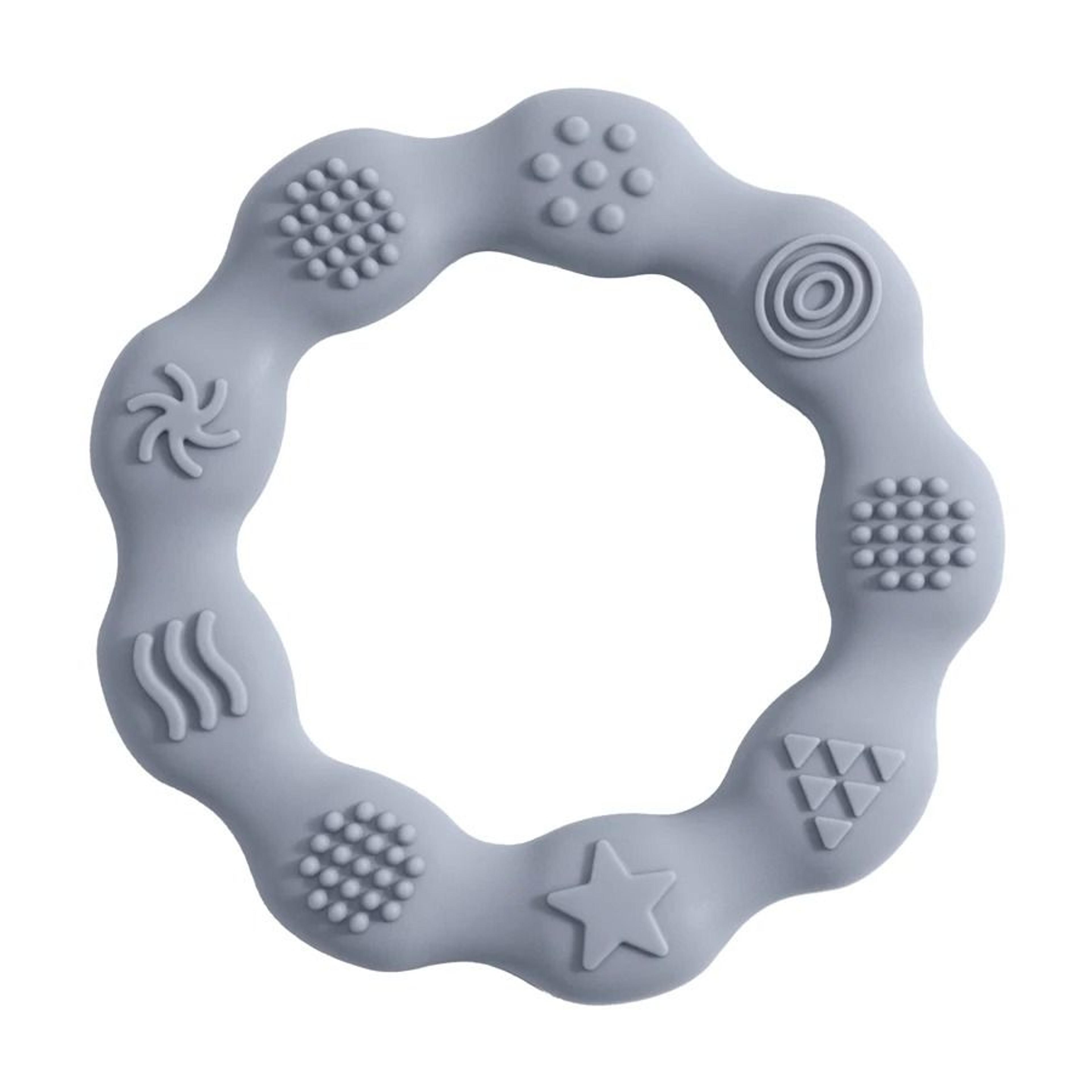 MultiTextured Silicone Teether Ring  Sensory Tactile Cognition  Molar Toy 15
