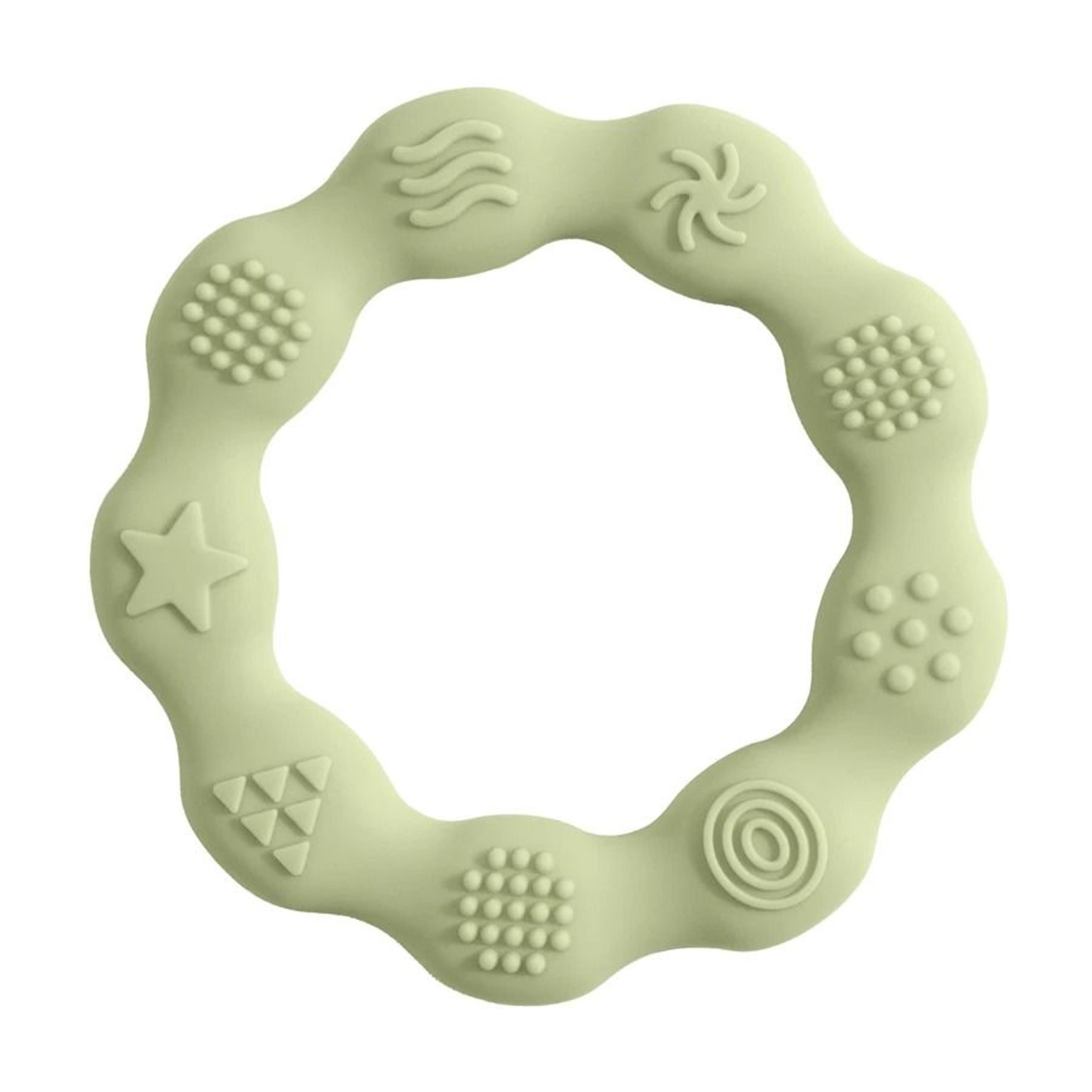 MultiTextured Silicone Teether Ring  Sensory Tactile Cognition  Molar Toy 16