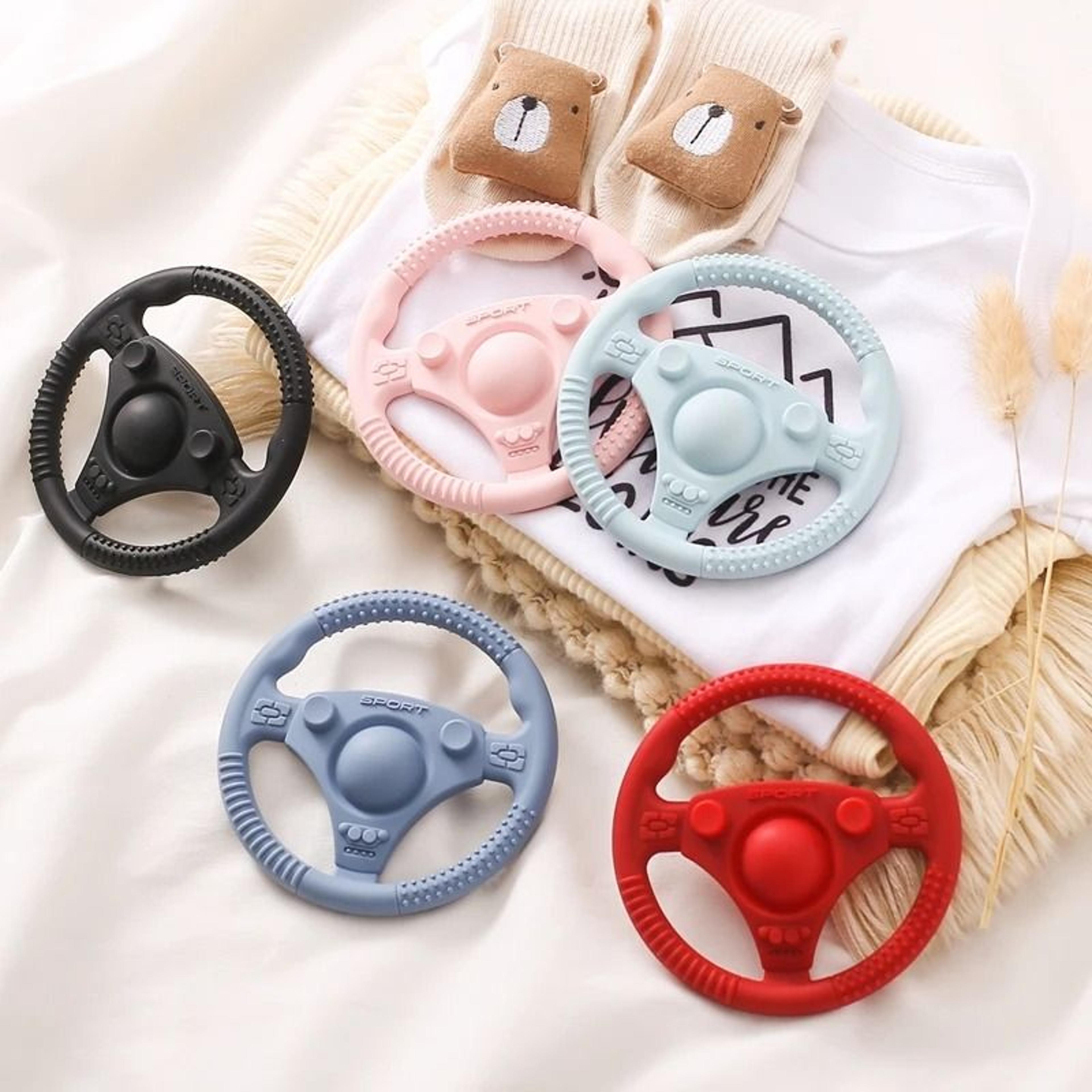 Steering Wheel Silicone Baby Teether  FoodGrade Sensory  Molar Toy 1
