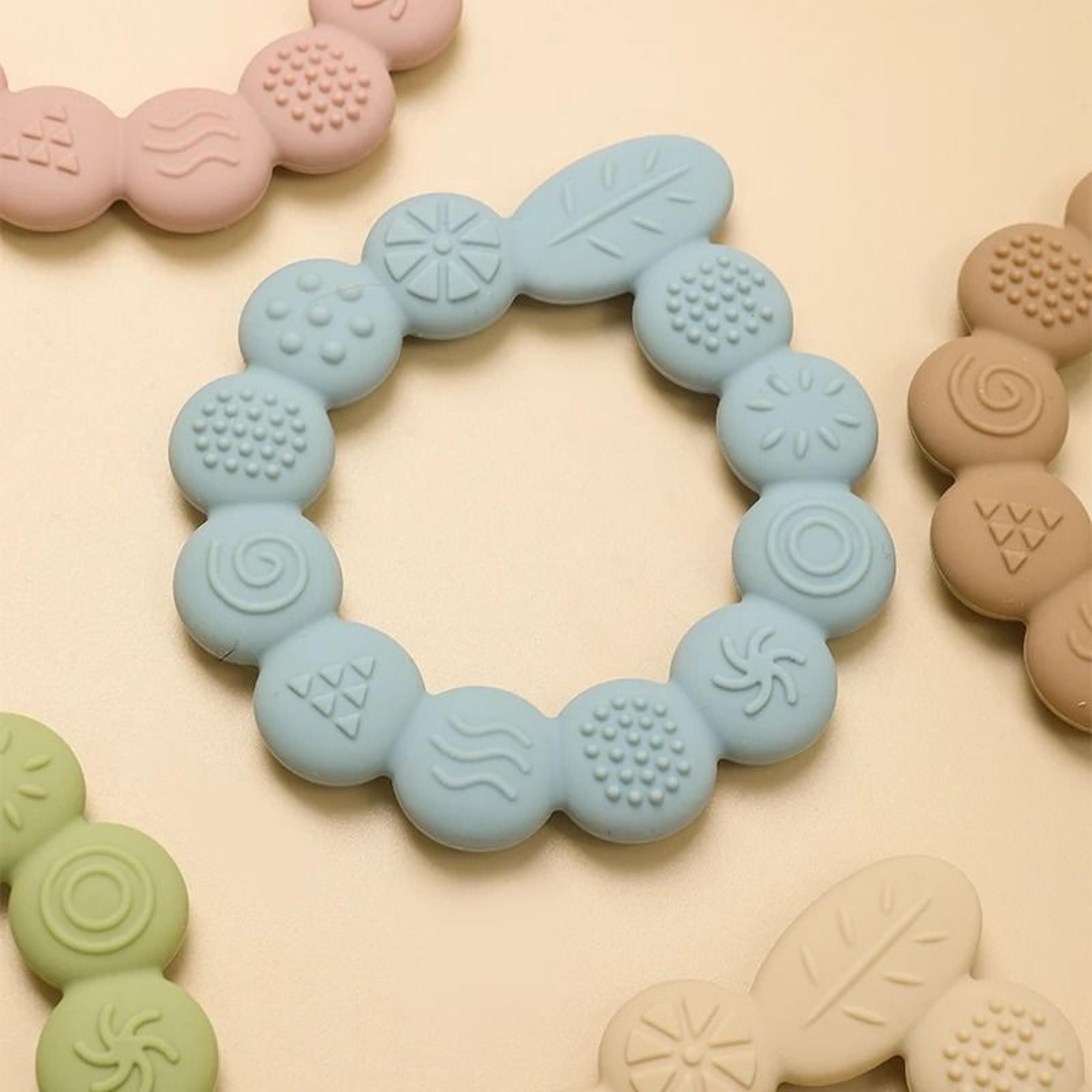 Botanical Silicone Baby Teether Ring  BPAFree Leaf Sensory Molar Toy 1