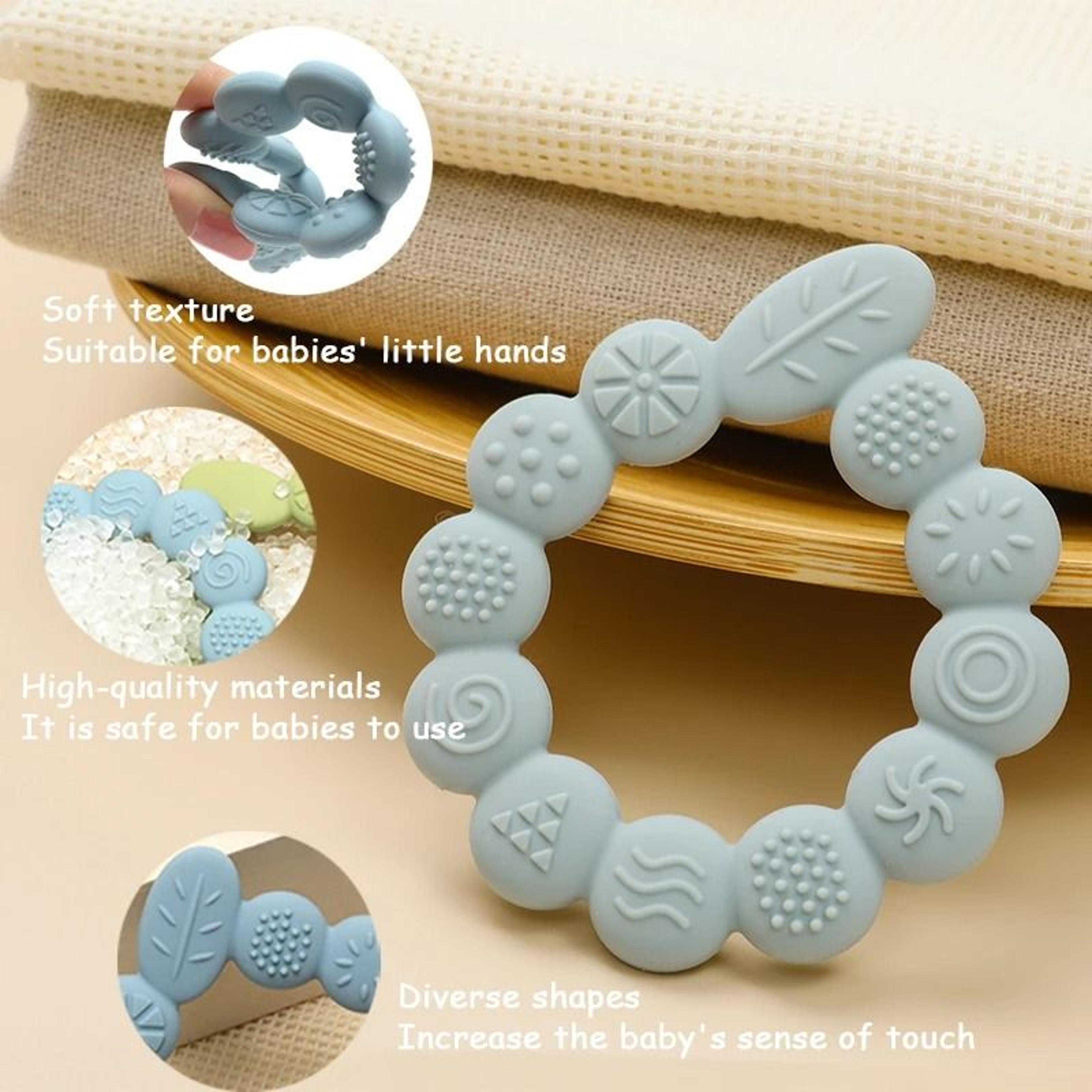 Botanical Silicone Baby Teether Ring  BPAFree Leaf Sensory Molar Toy 4