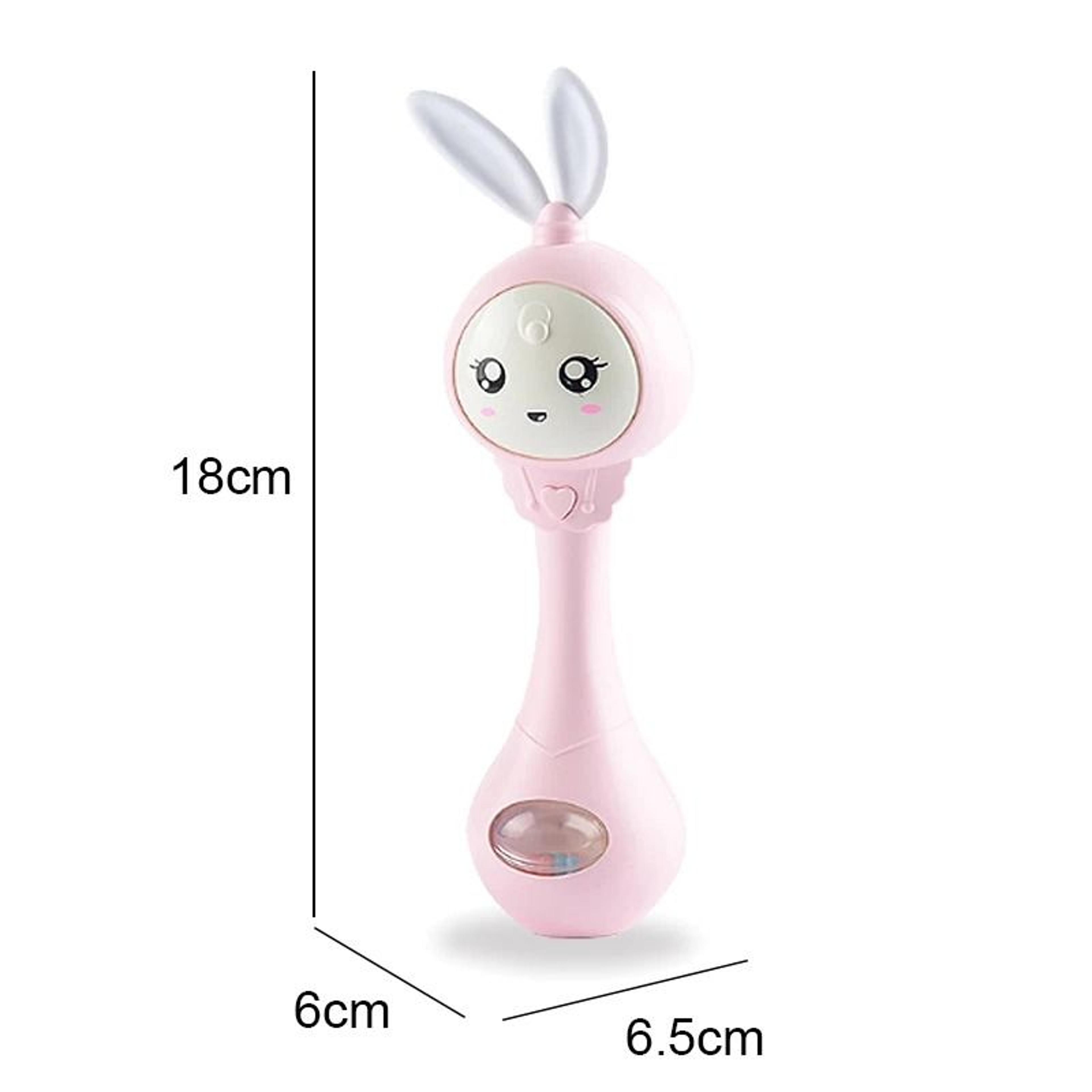 2025 Flashing Musical Rabbit Hand Bell  Early Educational Teether Rattle Toy 012M 7