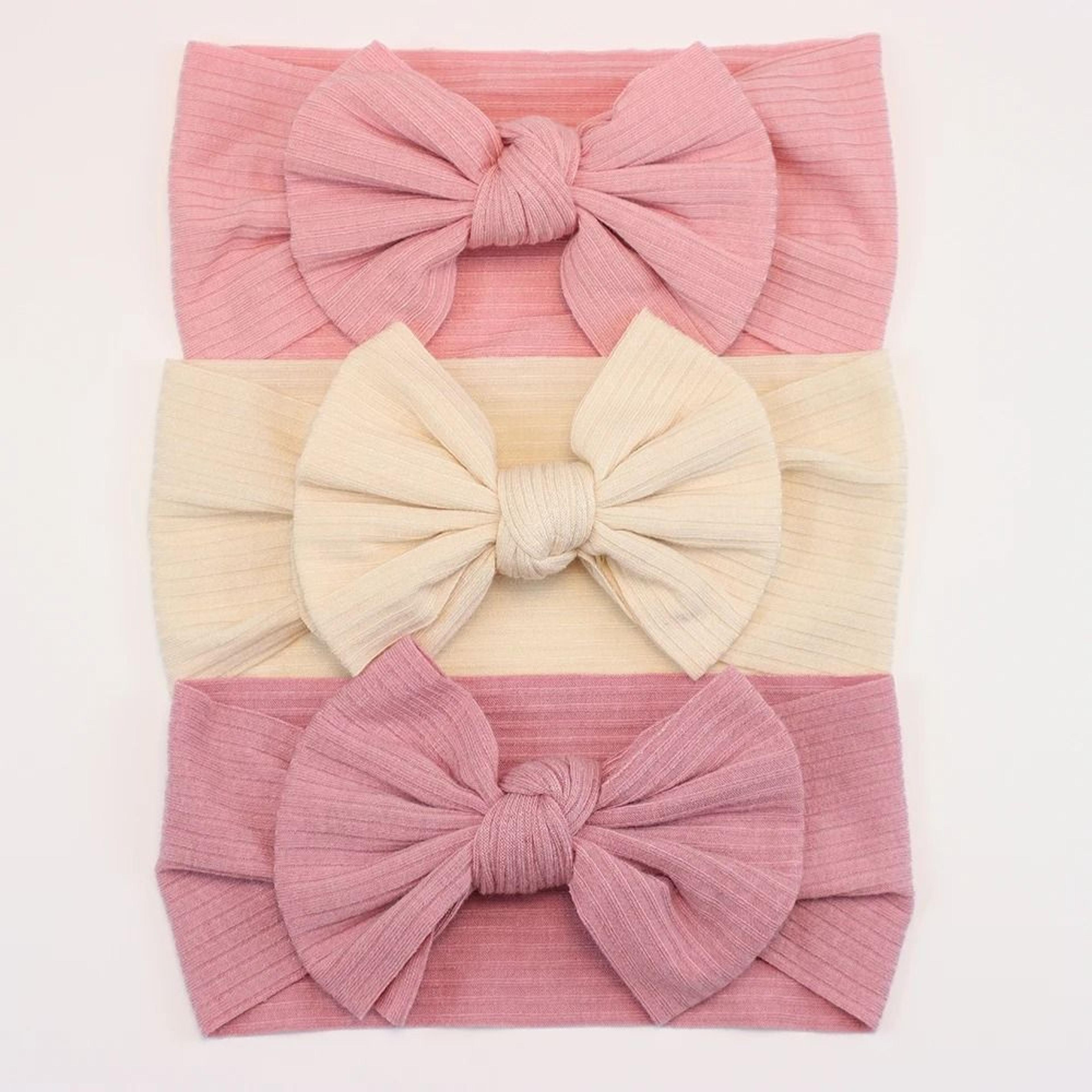 3Piece Premium Elastic Bow Headband Set  Soft Nylon Turban Accessories 9