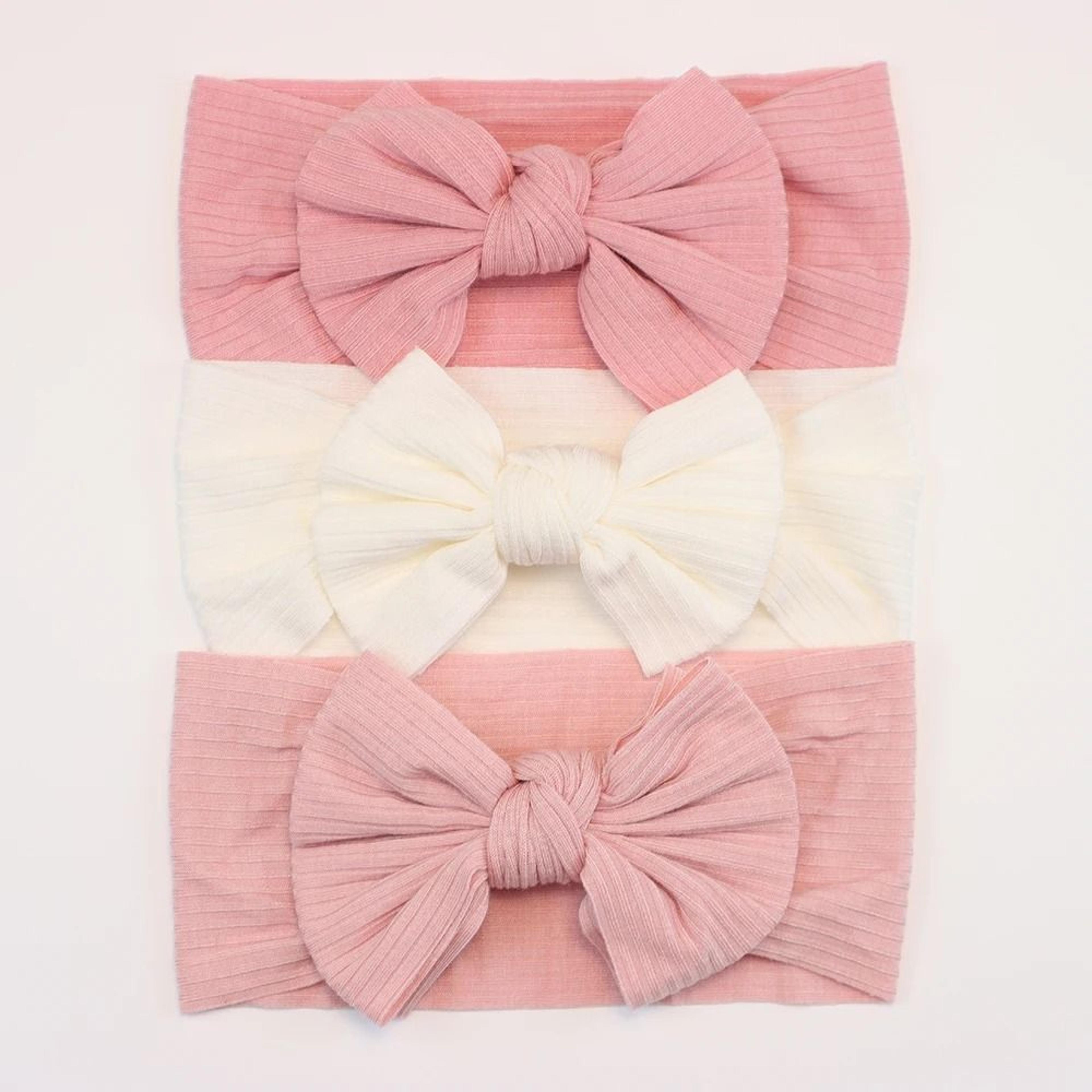 3Piece Premium Elastic Bow Headband Set  Soft Nylon Turban Accessories 10