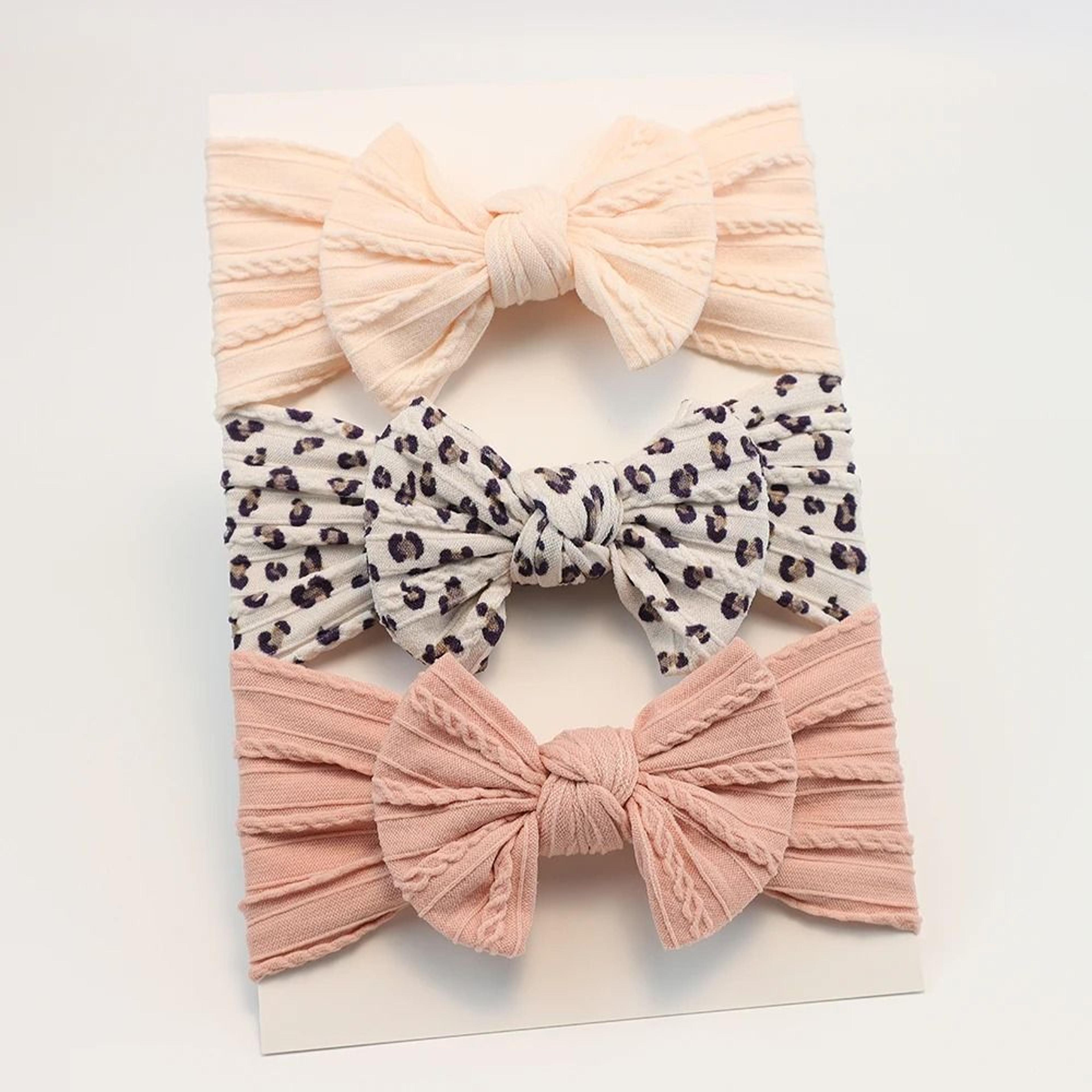 3Piece Premium Elastic Bow Headband Set  Soft Nylon Turban Accessories 13