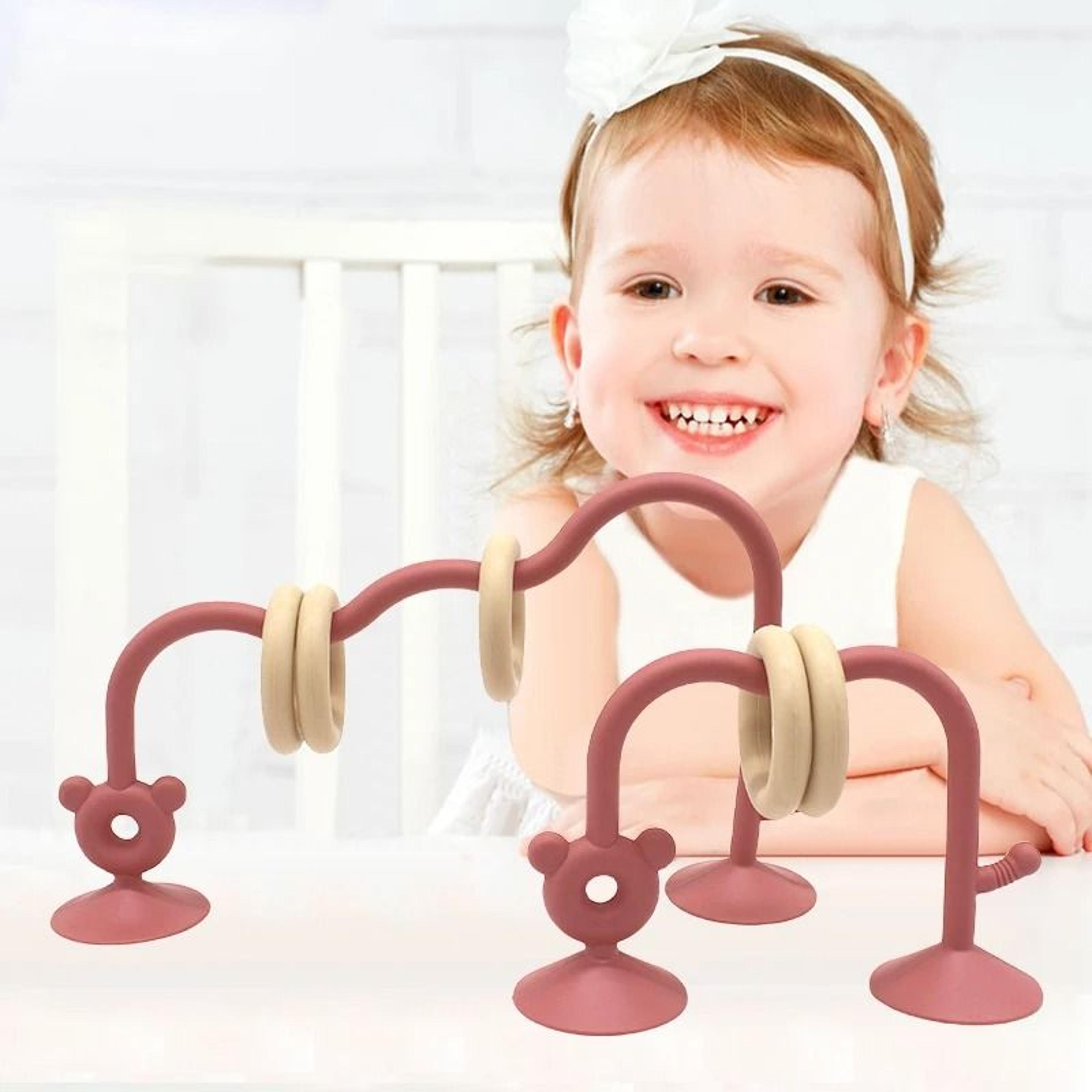 Industrial Silicone Suction Maze  HighFidelity Montessori Bead Track  Teether 3