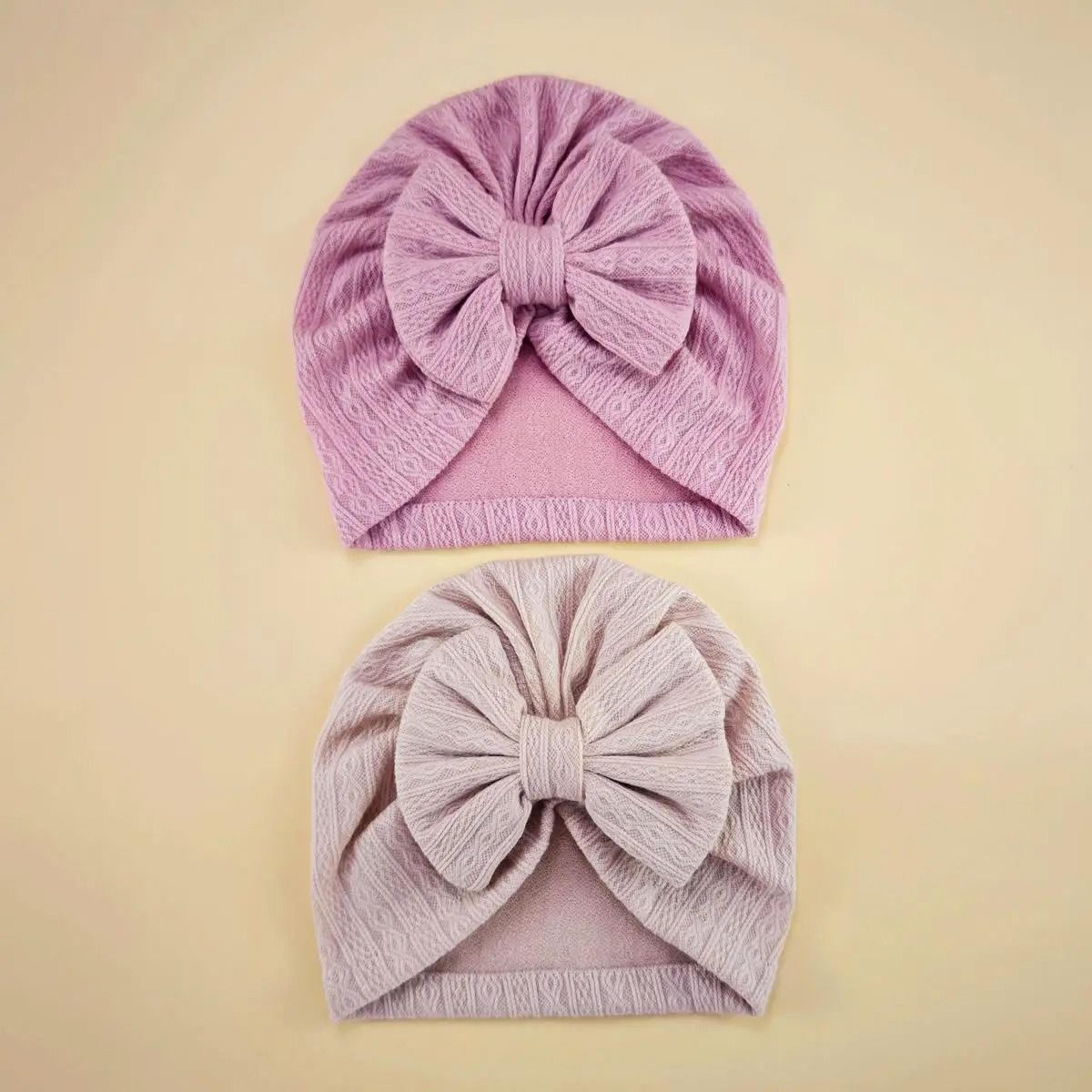 Elite BigBow Newborn Turban  HighStretch Solid Color Beanie For Infants 9
