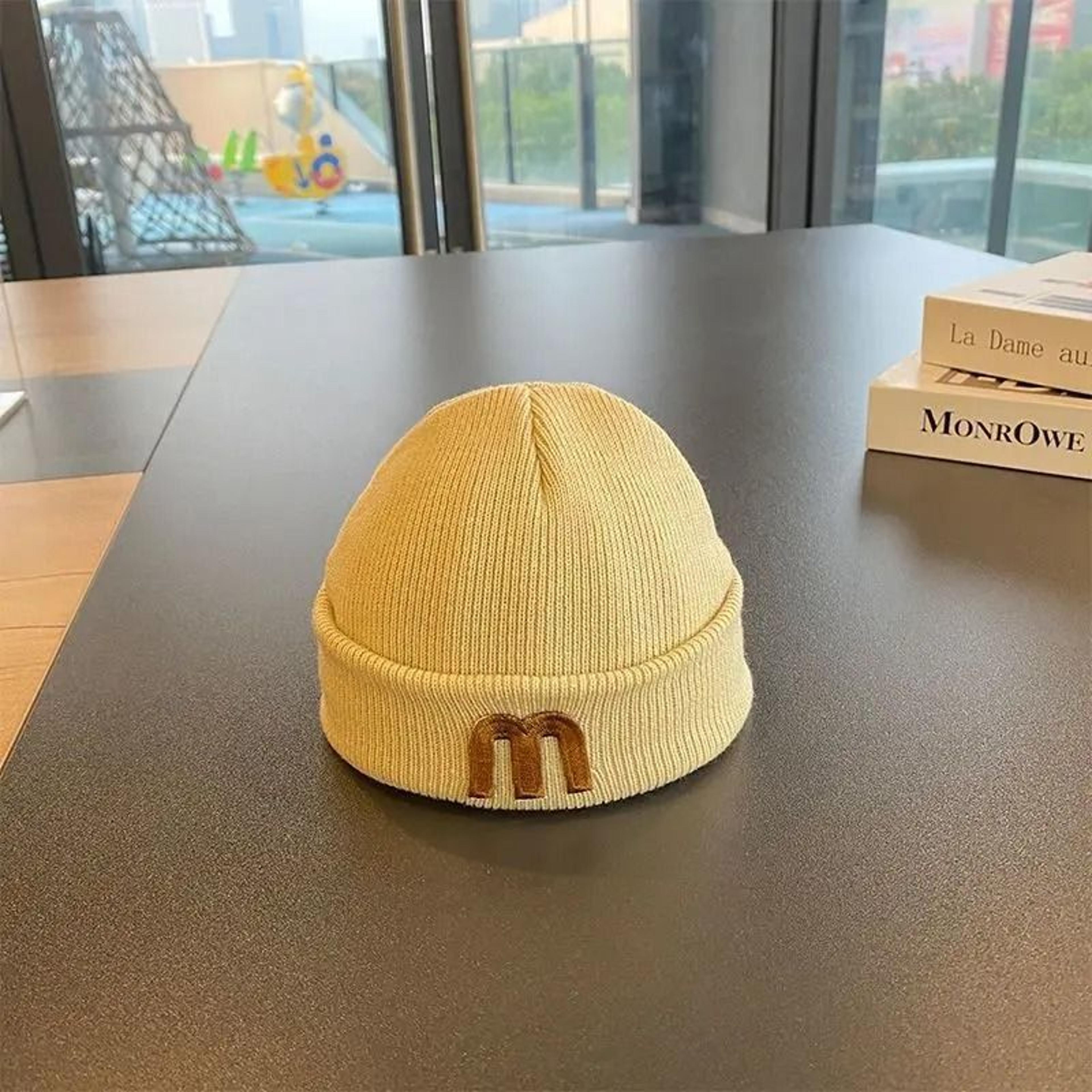 KoreanStyle Letter Knit Beanie  Premium Woolen Skull Cap For Infants 5