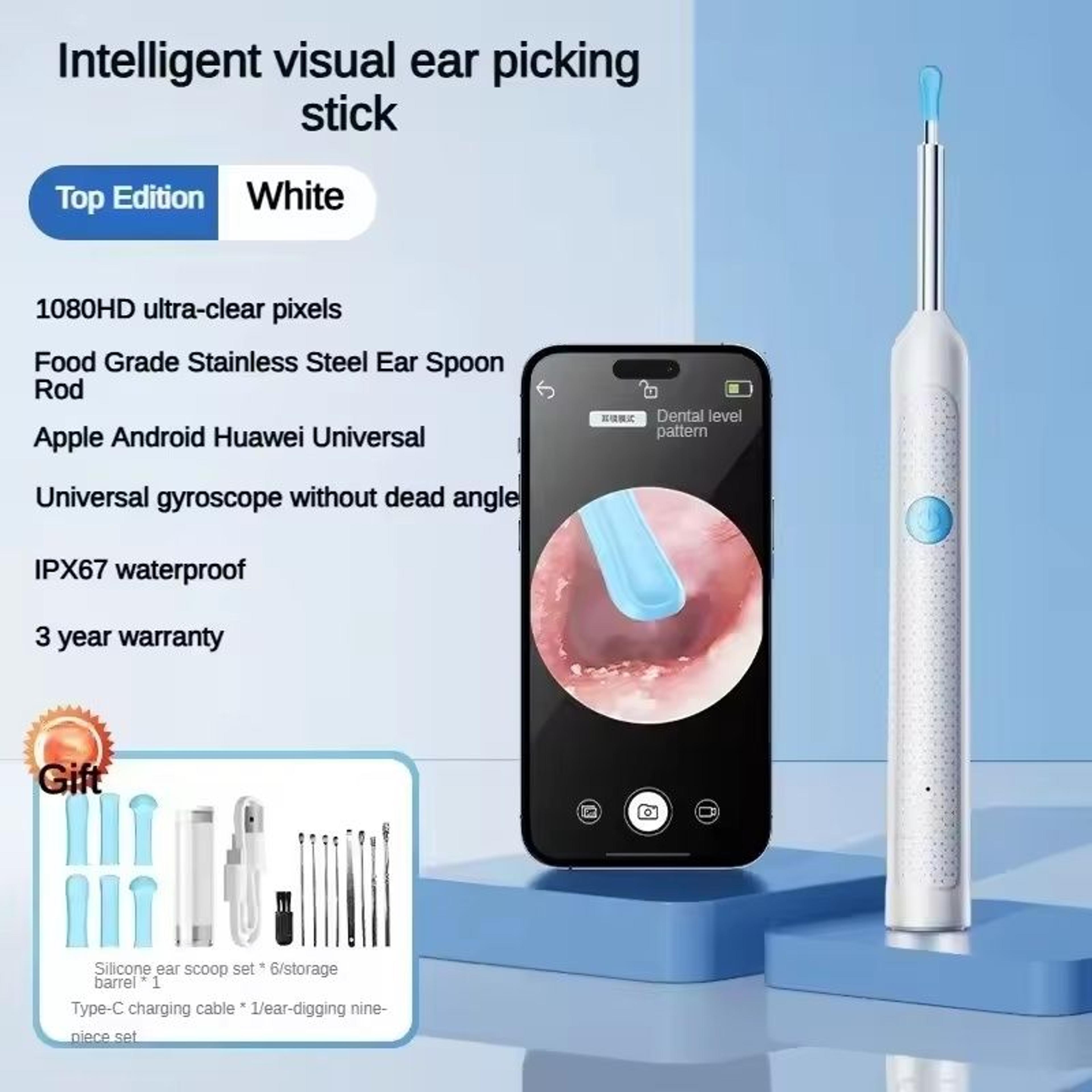 Wireless Ear Wax Removal Tool With HD Visual Camera And Safe Silicone Cleaner 9