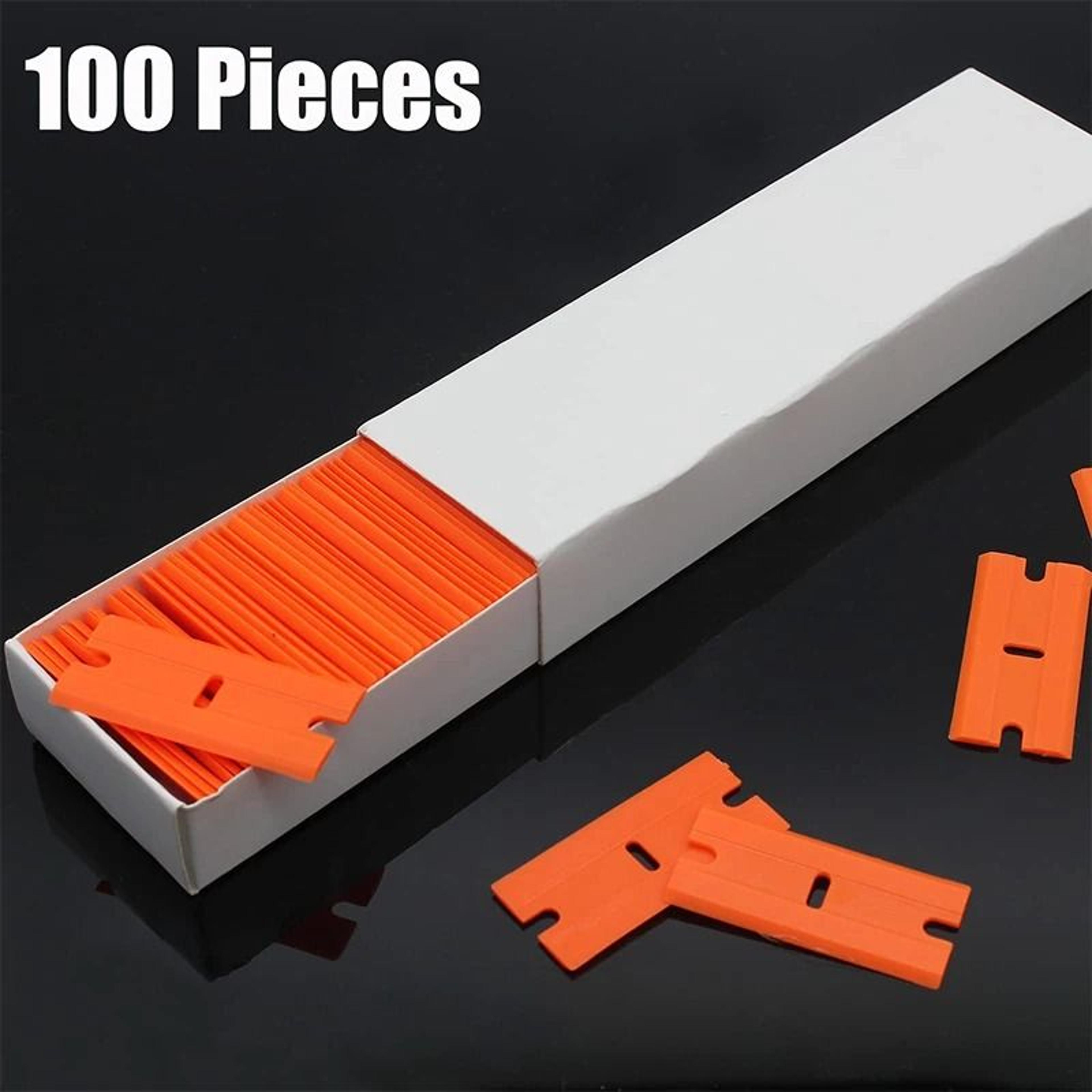 100Piece Razor Scraper Replacement Blades For Car Sticker And Glue Removal 0