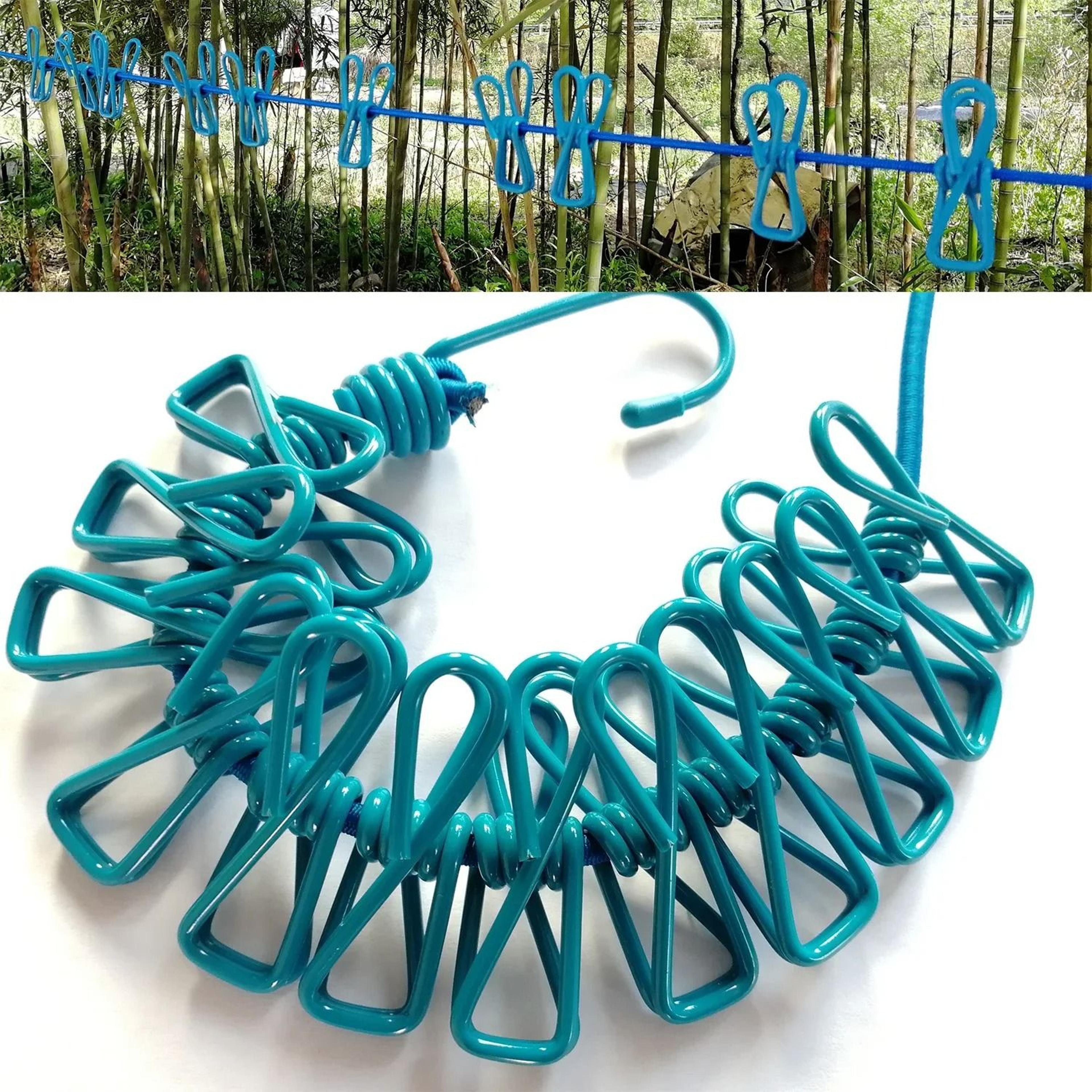 Elastic Windproof Clothesline And HighPerformance 12Clip Portable Drying System 0