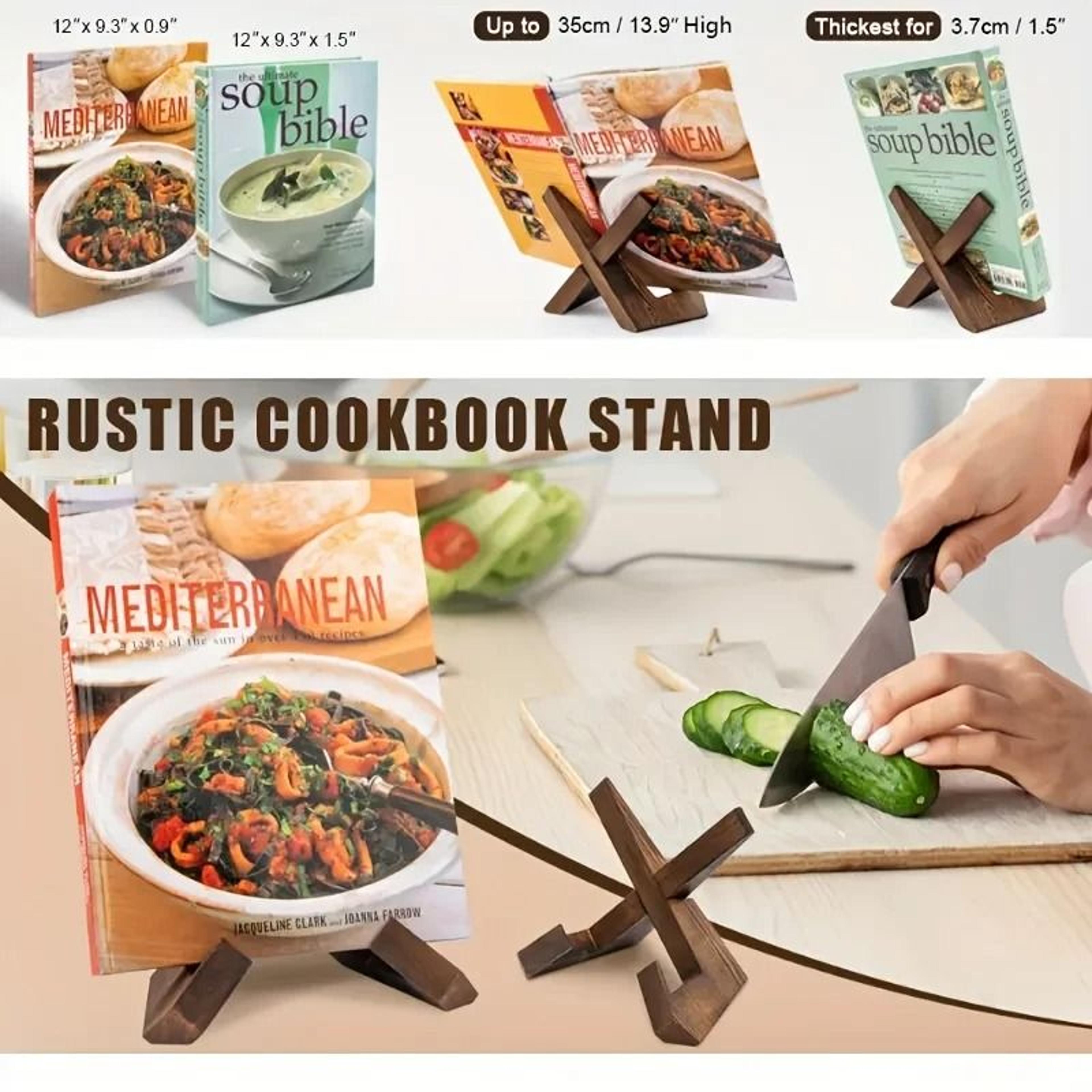 Luxury Wooden Recipe Display Stand And HighPerformance Tablet Support Architecture 4