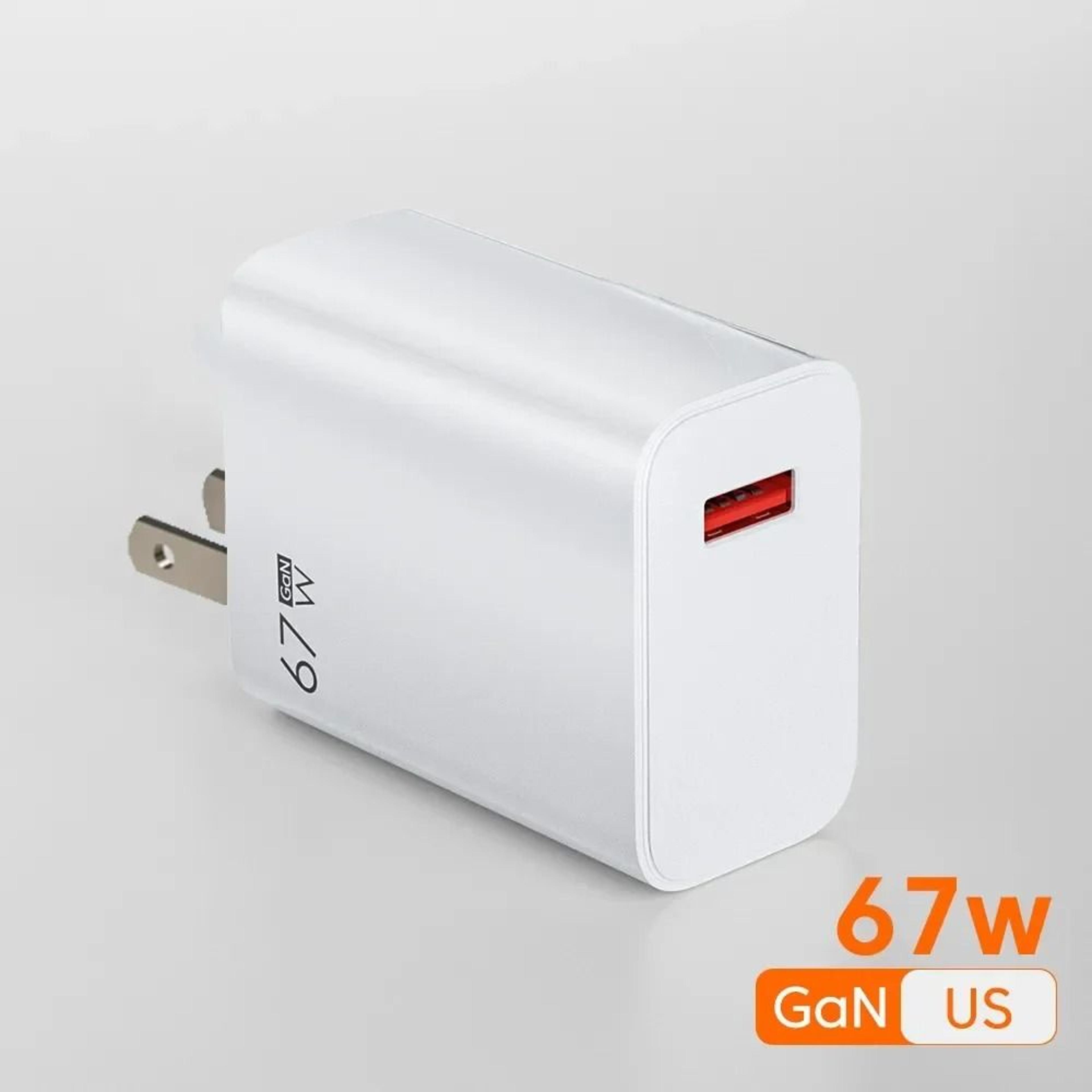 67W GaN Super Fast Charging Wall Adapter With 10A TypeC Quick Charge Cable 6