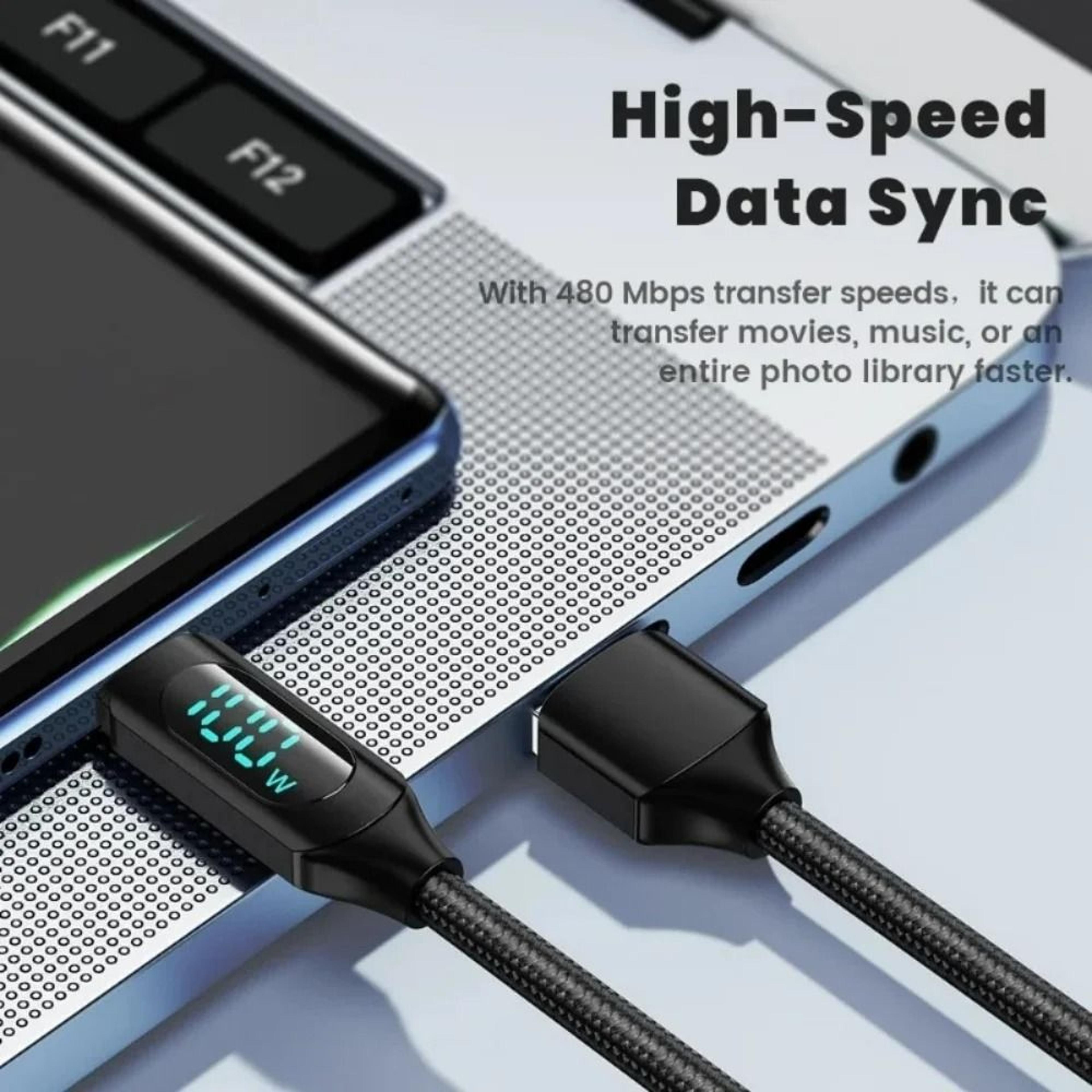 120W HighFidelity MultiLink USBC To USBC And USBA Data Cord 5