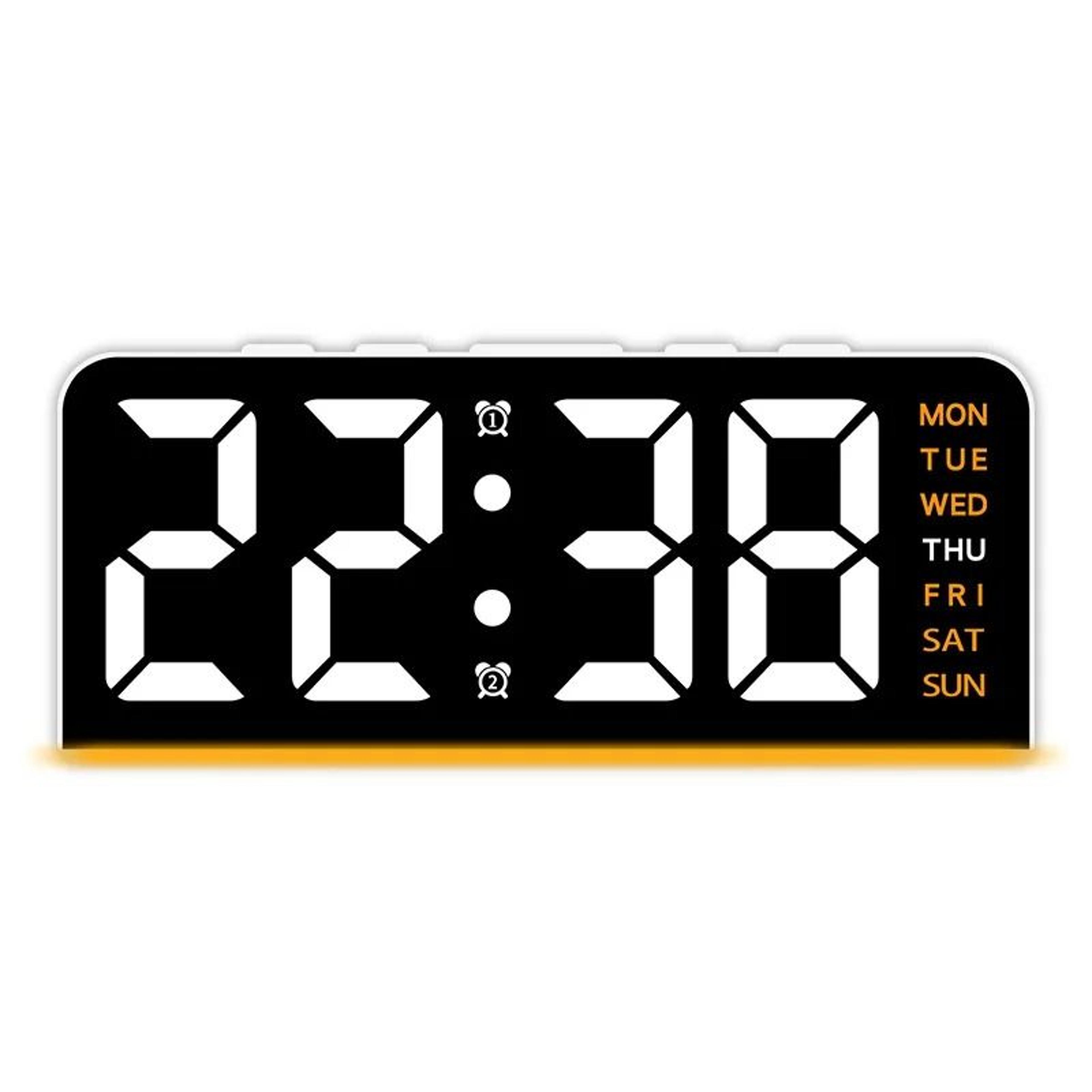 Modern WideView Digital LED Desktop Clock 12