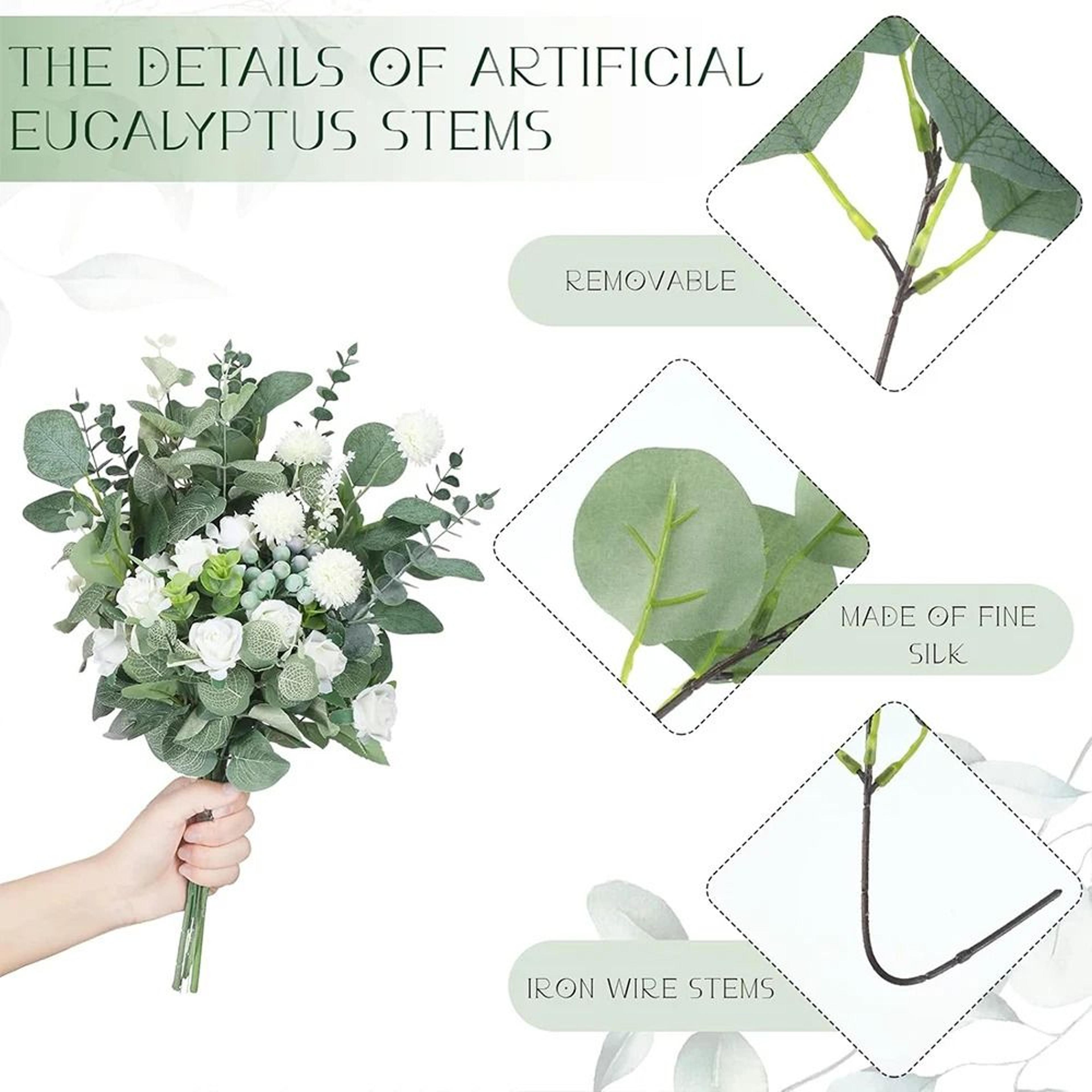 Premium Mixed Eucalyptus Greenery Stems Bulk Set 2