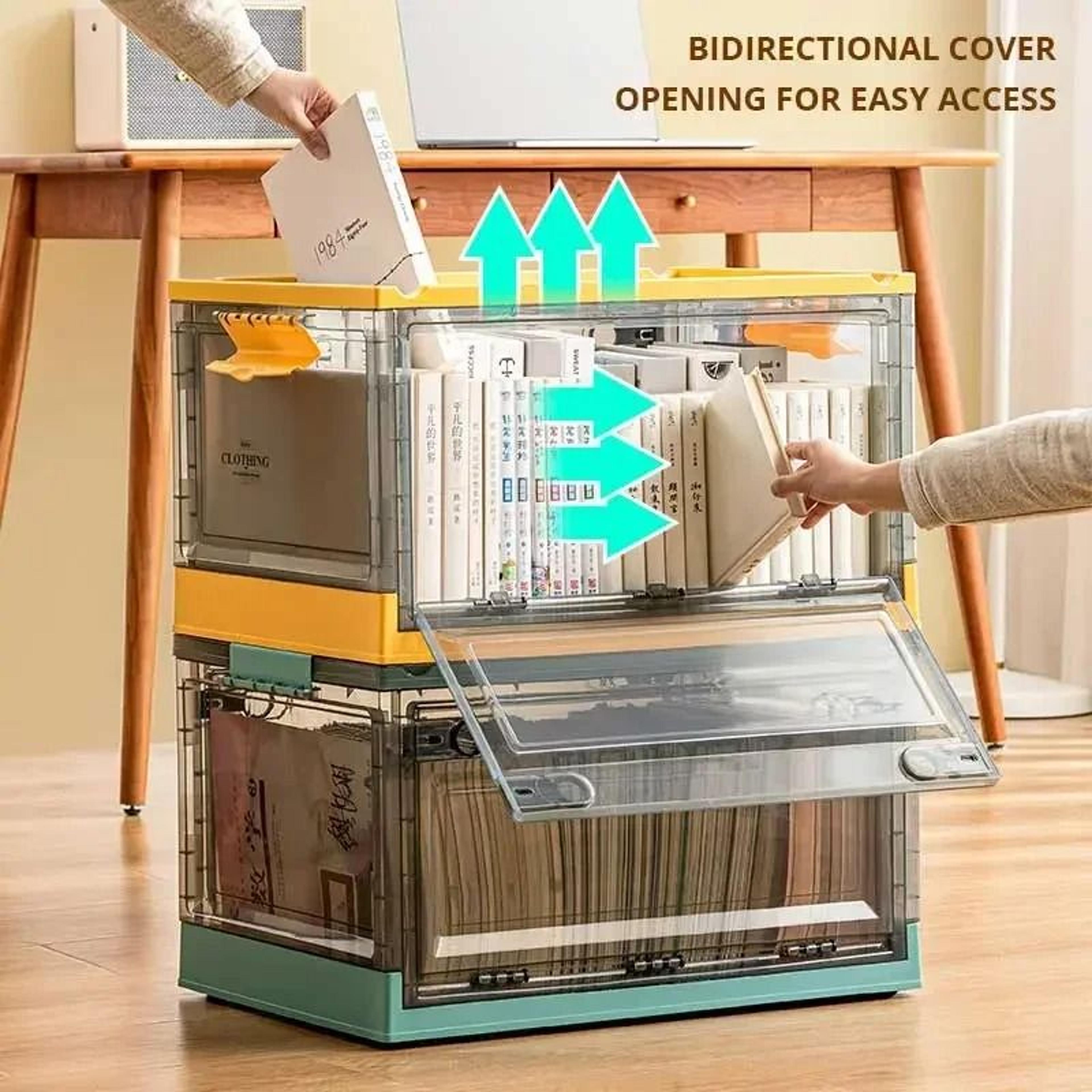Premium Foldable Clear Storage Trunk  Large Capacity Clothes  Wardrobe Organizer 4