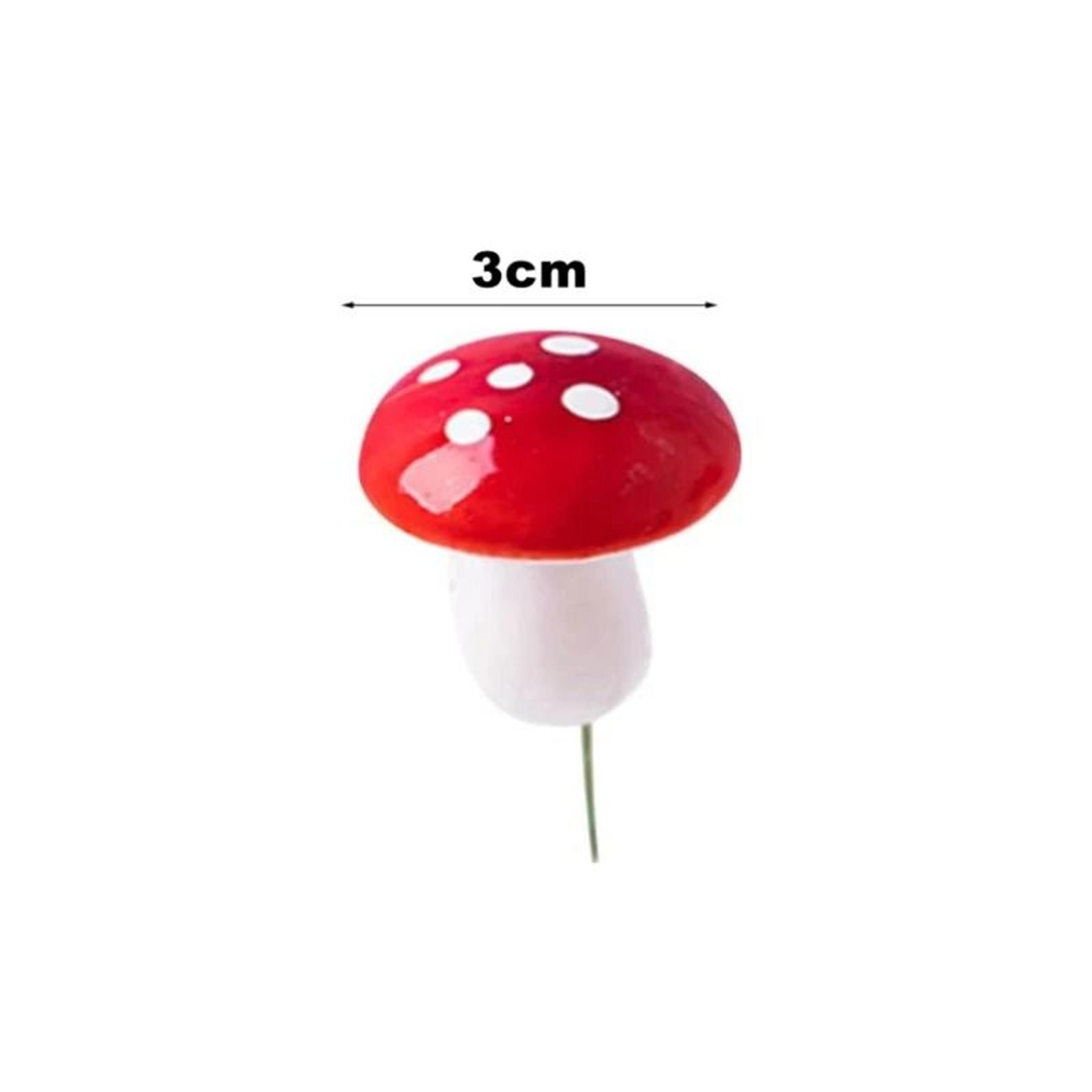Bulk Mini Foam Mushroom Miniatures  Red Spotted Fairy Garden  Bonsai Decor 6