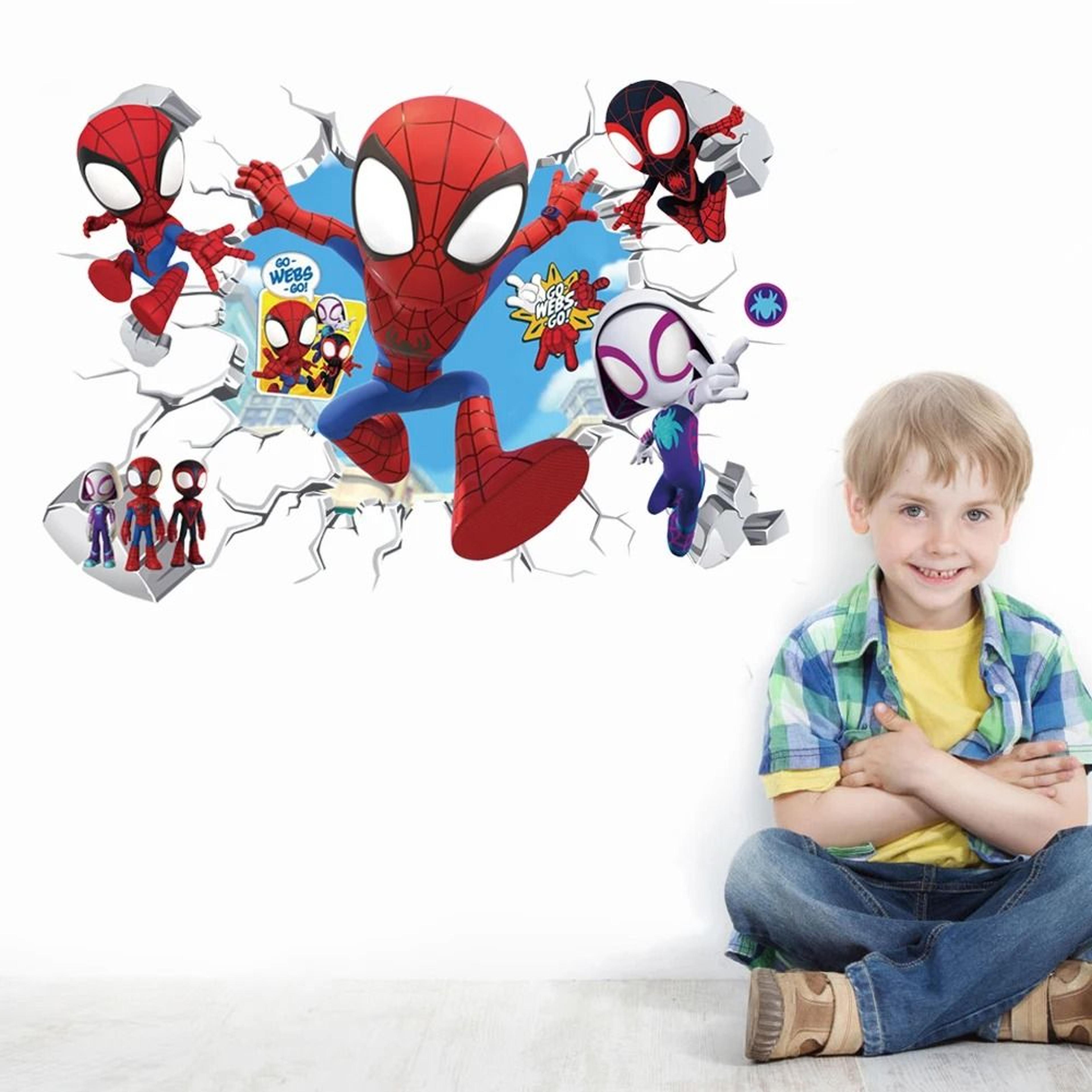 Spiderman Mini Superhero Wall Decal  MarvelInspired Kids Room Mural 2