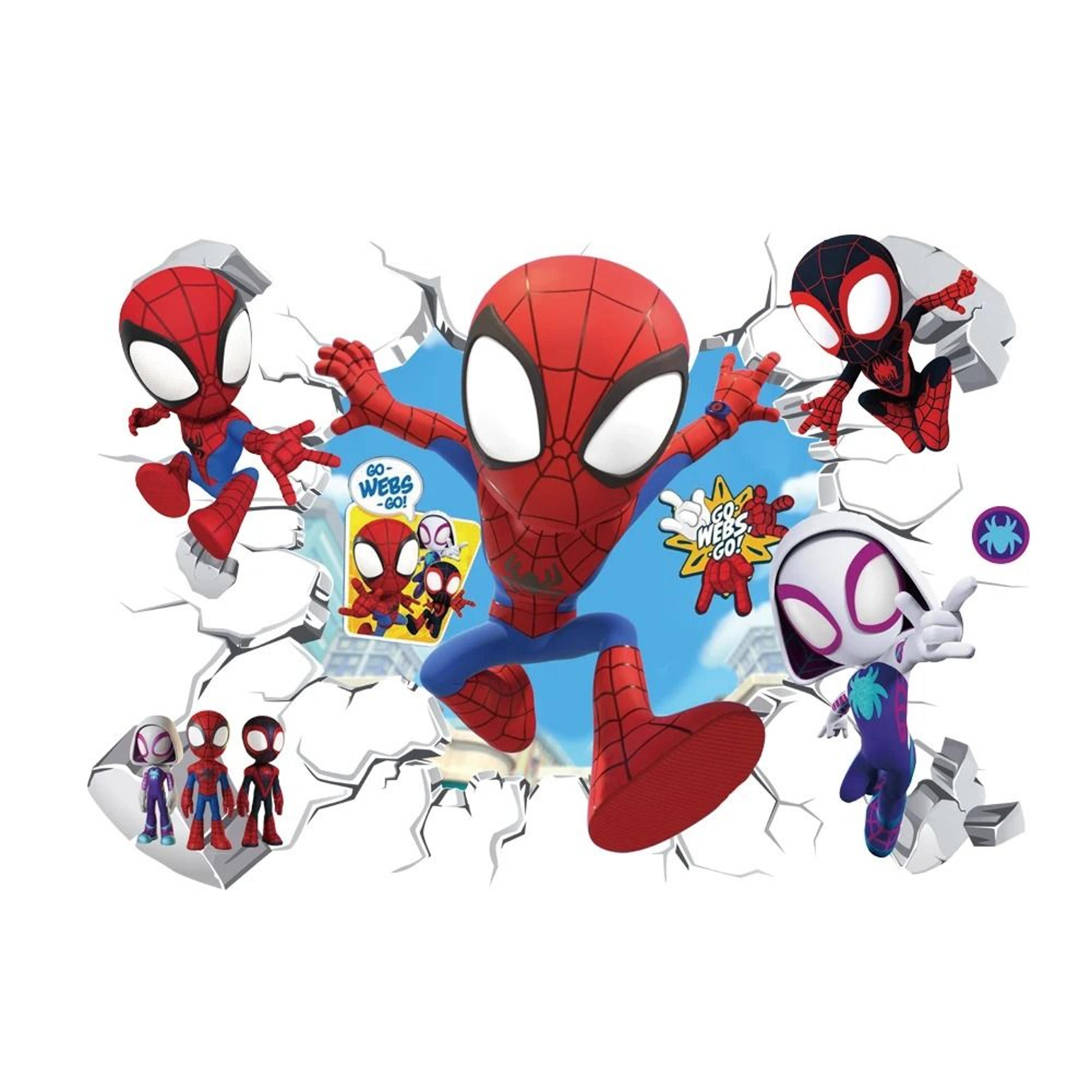 Spiderman Mini Superhero Wall Decal  MarvelInspired Kids Room Mural 5