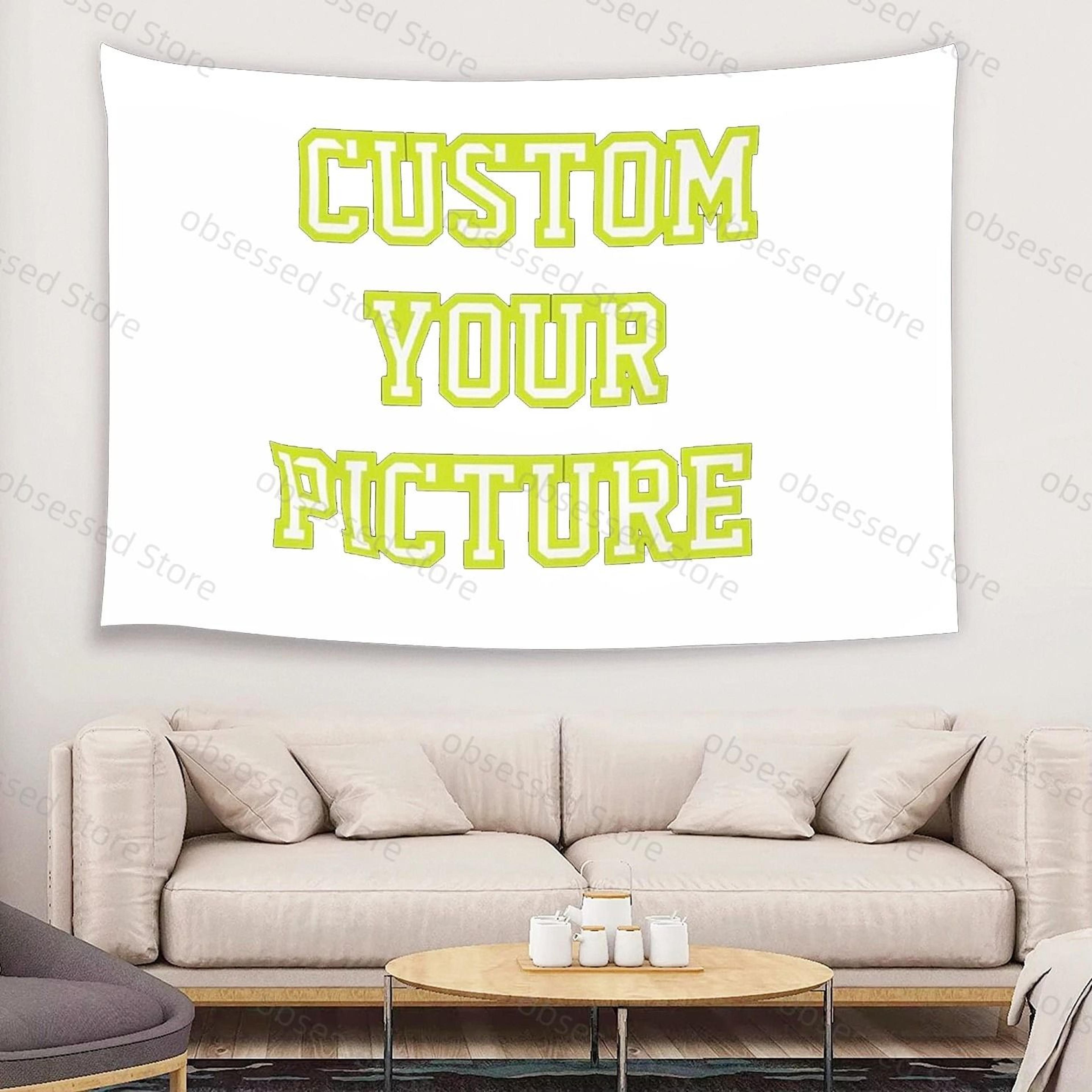 Custom Personalized Tapestry  Bespoke Boho Wall Hanging  Photo Blanket 1