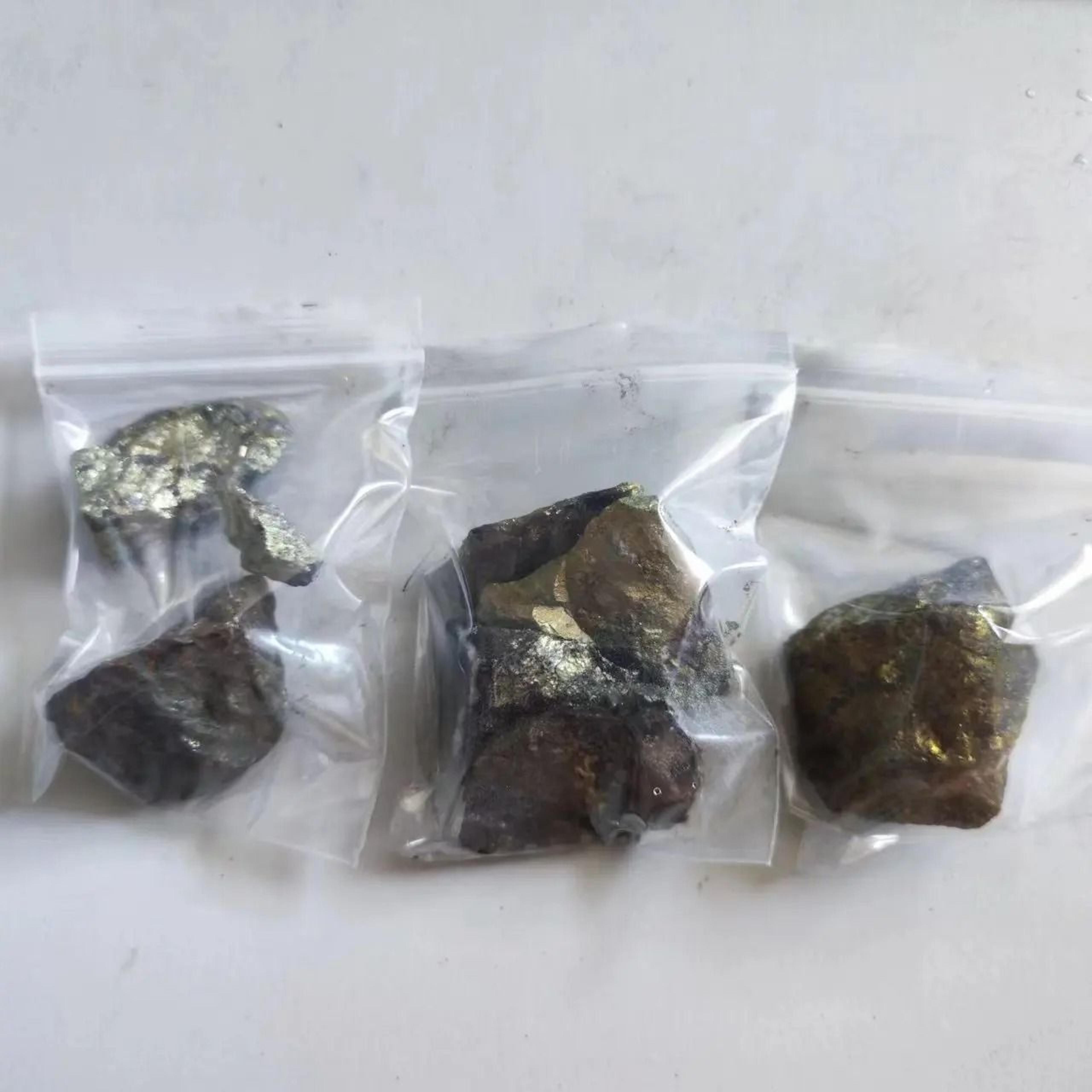 Natural Chalcopyrite Ore Specimen  Raw Copper Gold  Silver Bearing Mineral 5