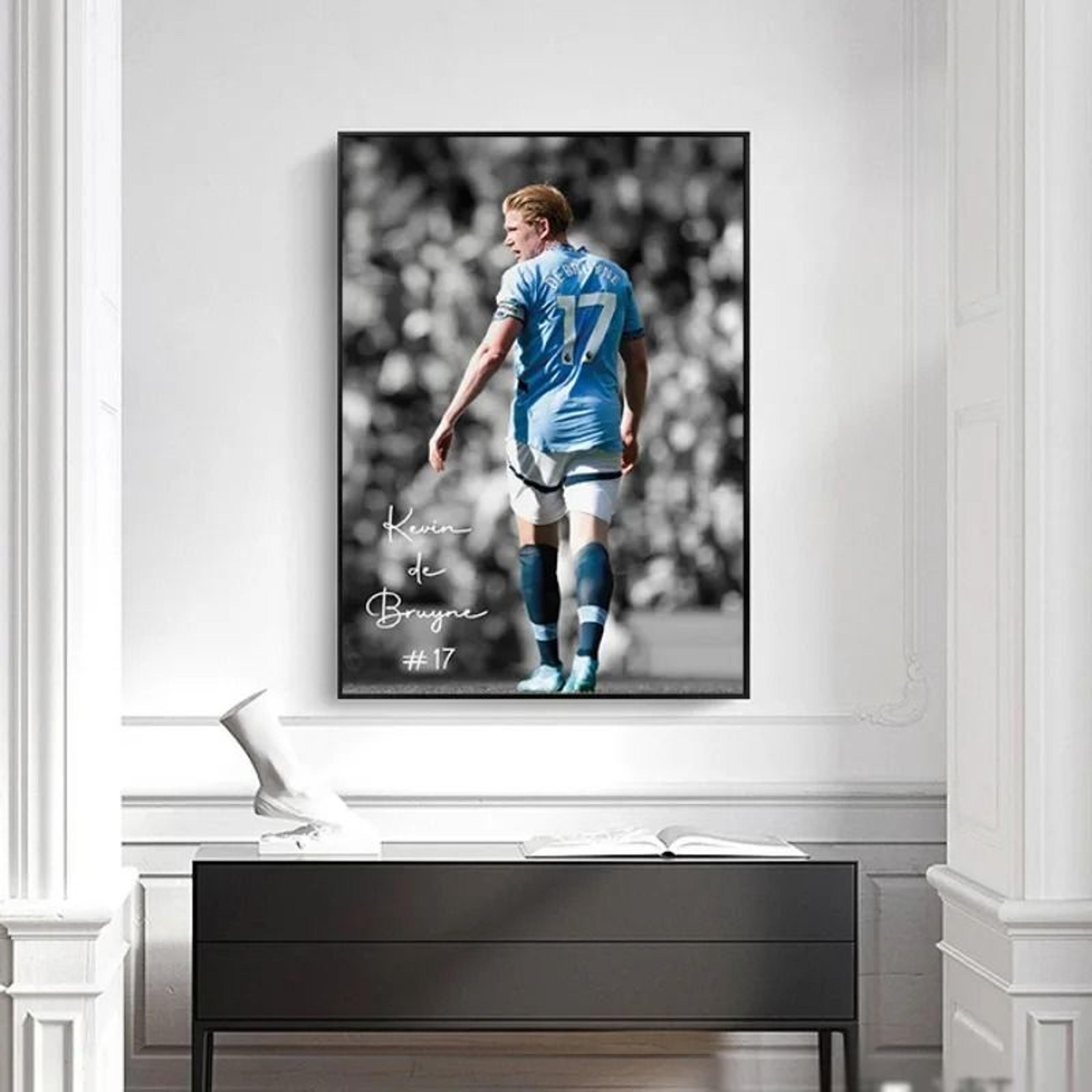Famous Soccer Player Sports Poster  Football Athlete Highlight Moment Canvas Art 1