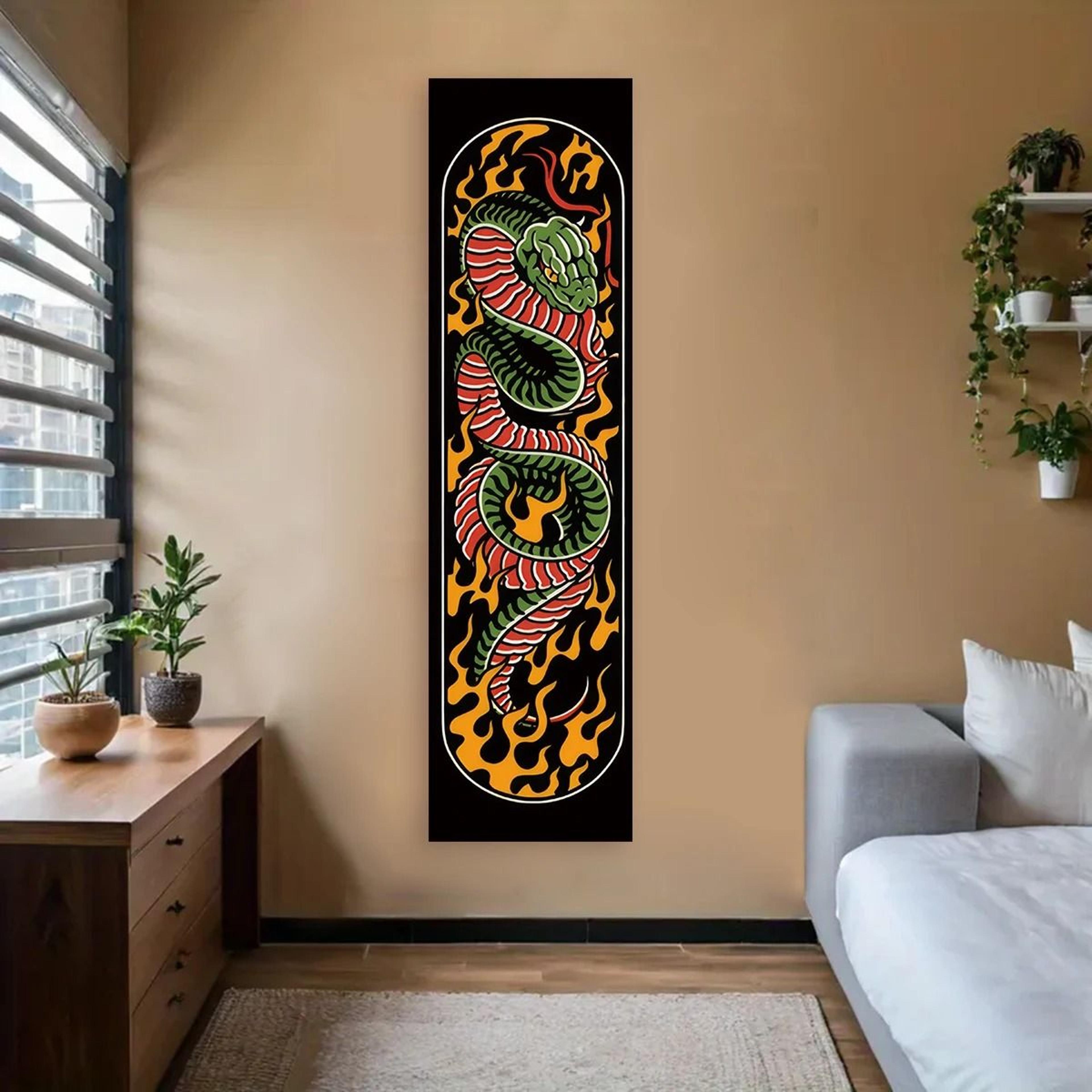 VIKAMA Japanese Wave Wall Tapestry  Red Sun Landscape Aesthetic Wall Hanging 13