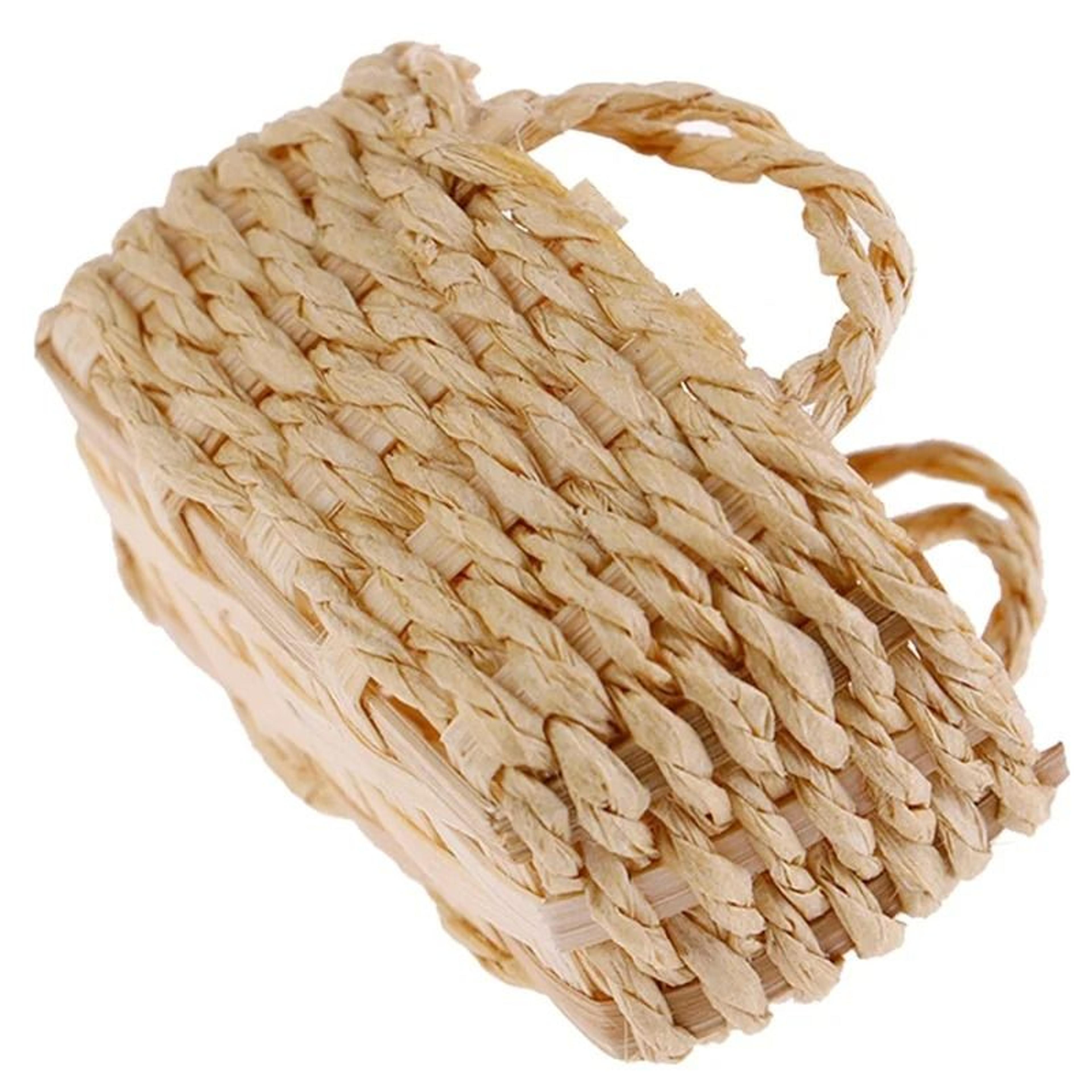 Mini 112 Cute Dollhouse Rattan Basket  Handwoven Miniature Vegetable  Food Frame 5