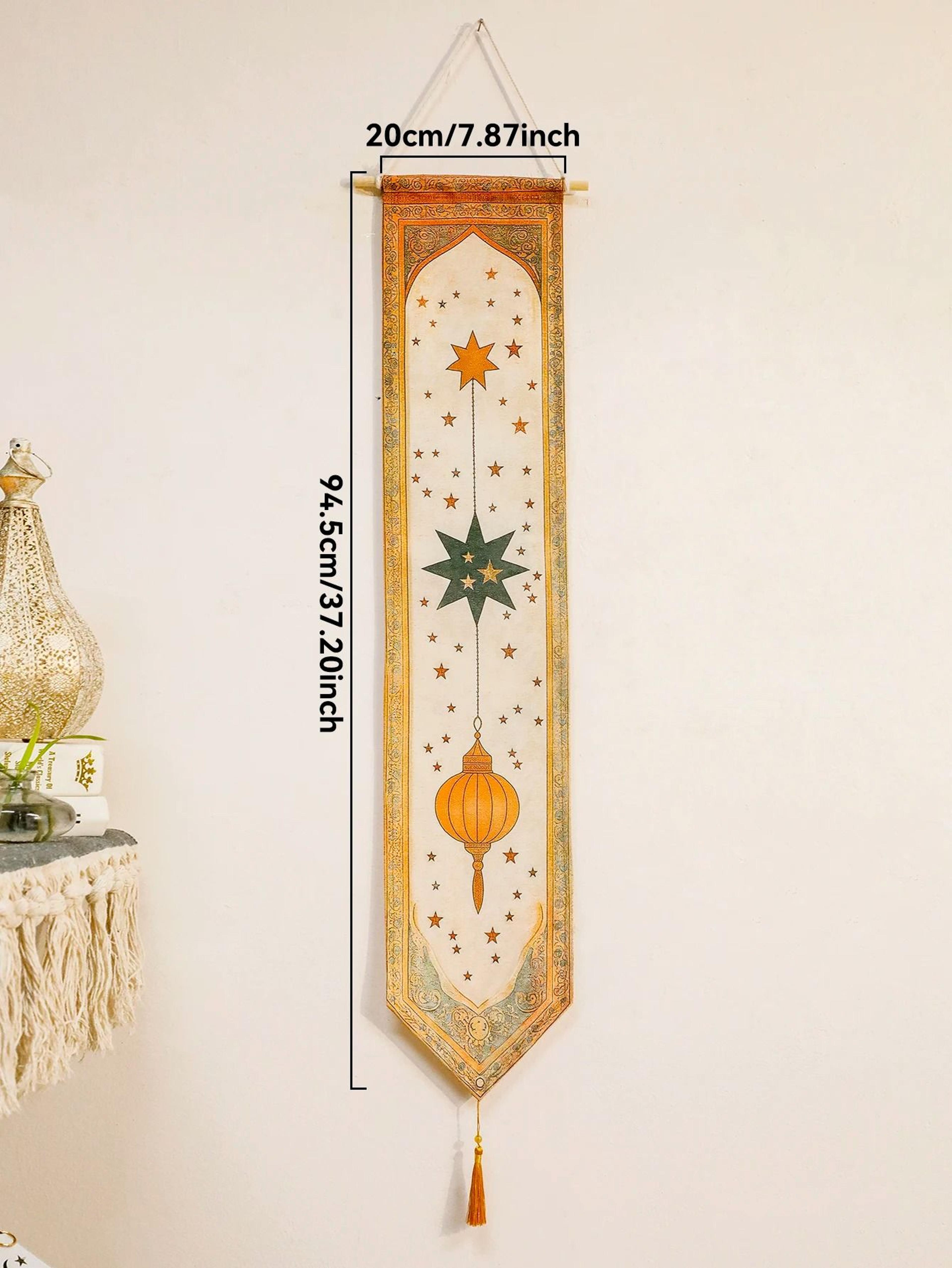 Islamic Ramadan Wall Banner  Moon  Star Eid Mubarak Festival Tapestry 7