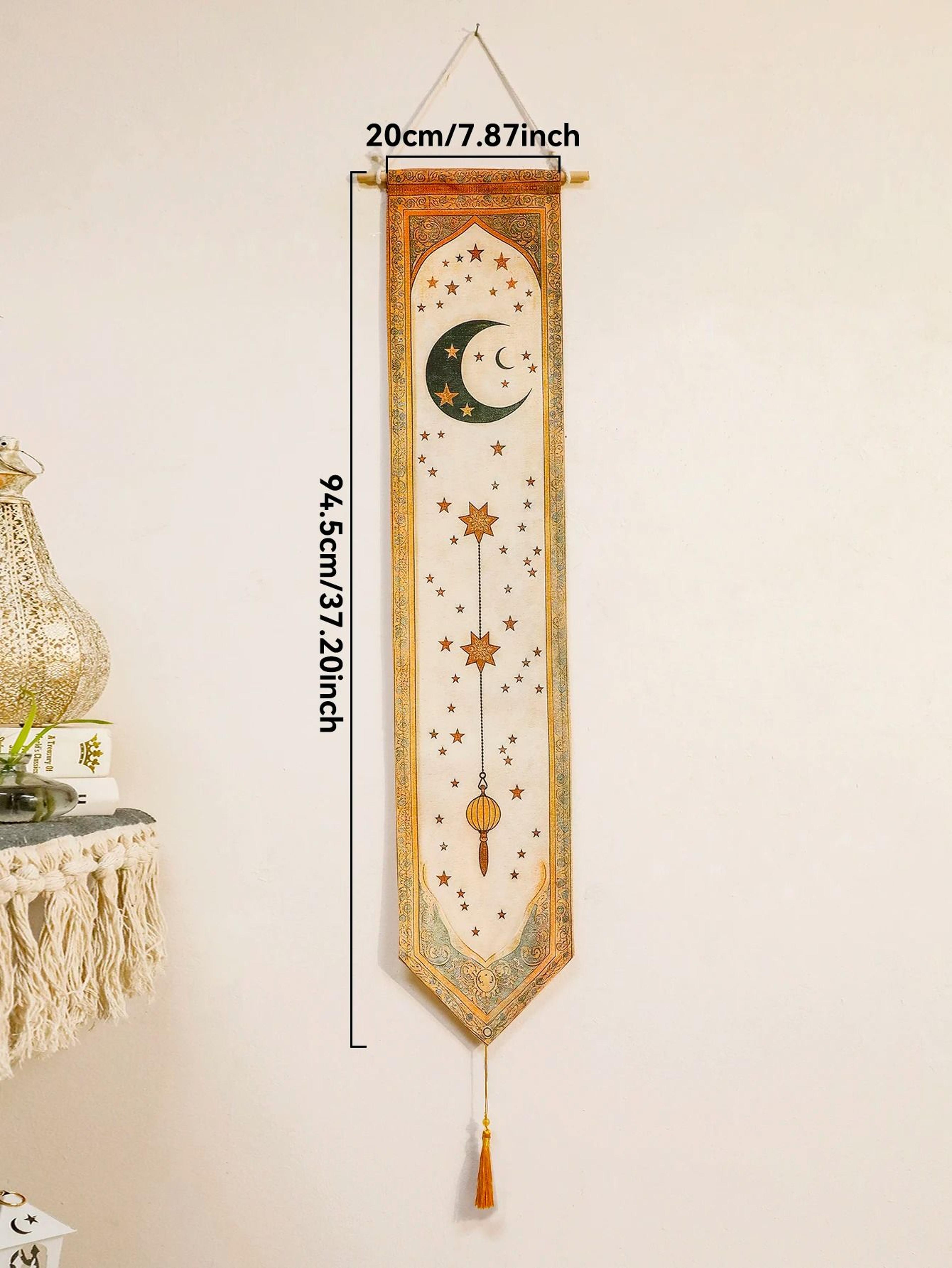 Islamic Ramadan Wall Banner  Moon  Star Eid Mubarak Festival Tapestry 8