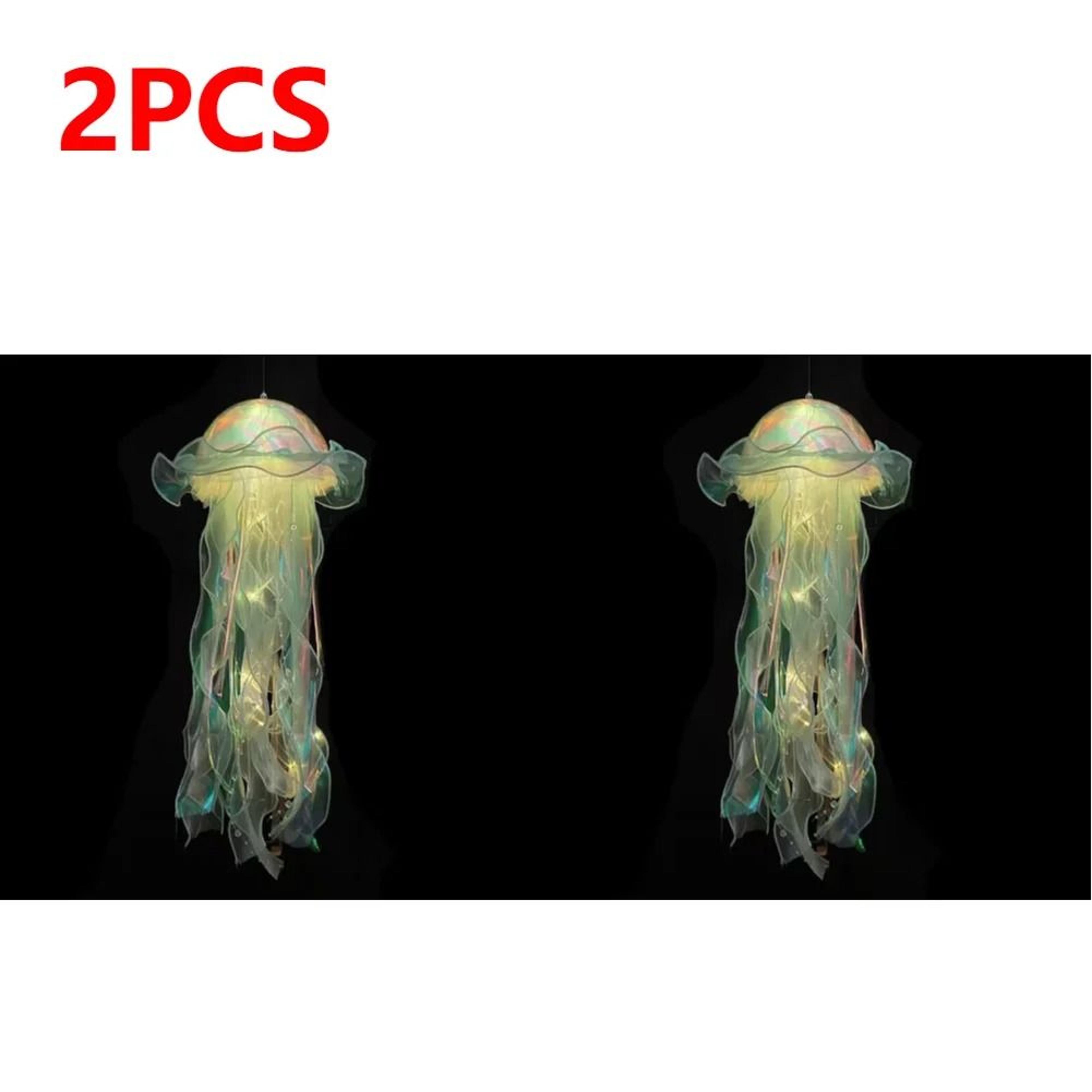 Gradient Jellyfish LED Night Light  Iridescent Hanging Pendant Lamp 13
